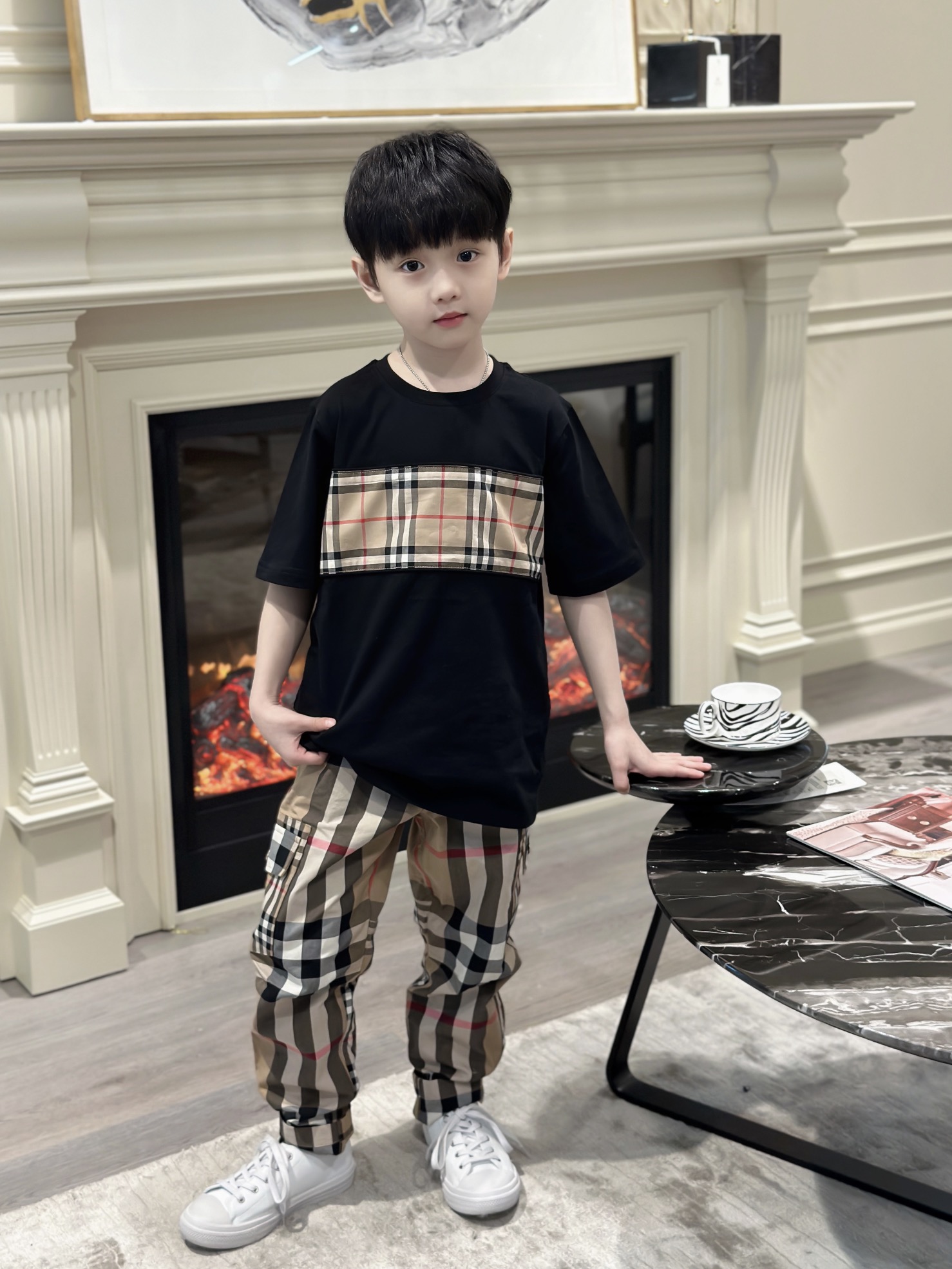 [TOP] BURB€RRY Short Sleeve Set