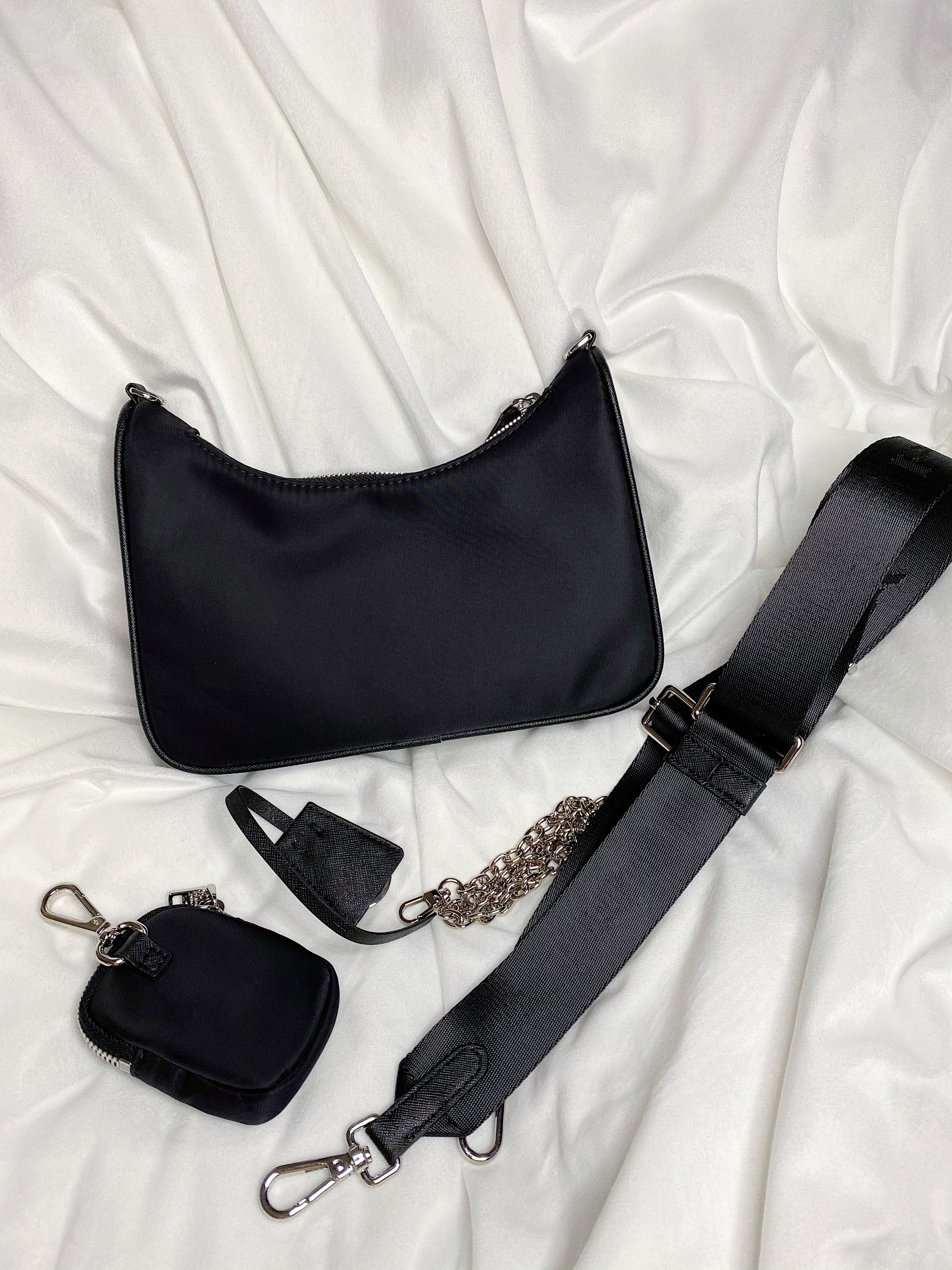 [TOP] PR@DA Re-Edition Casual Style Saffiano Nylon 2WAY 3WAY Chain Plain - Prada
