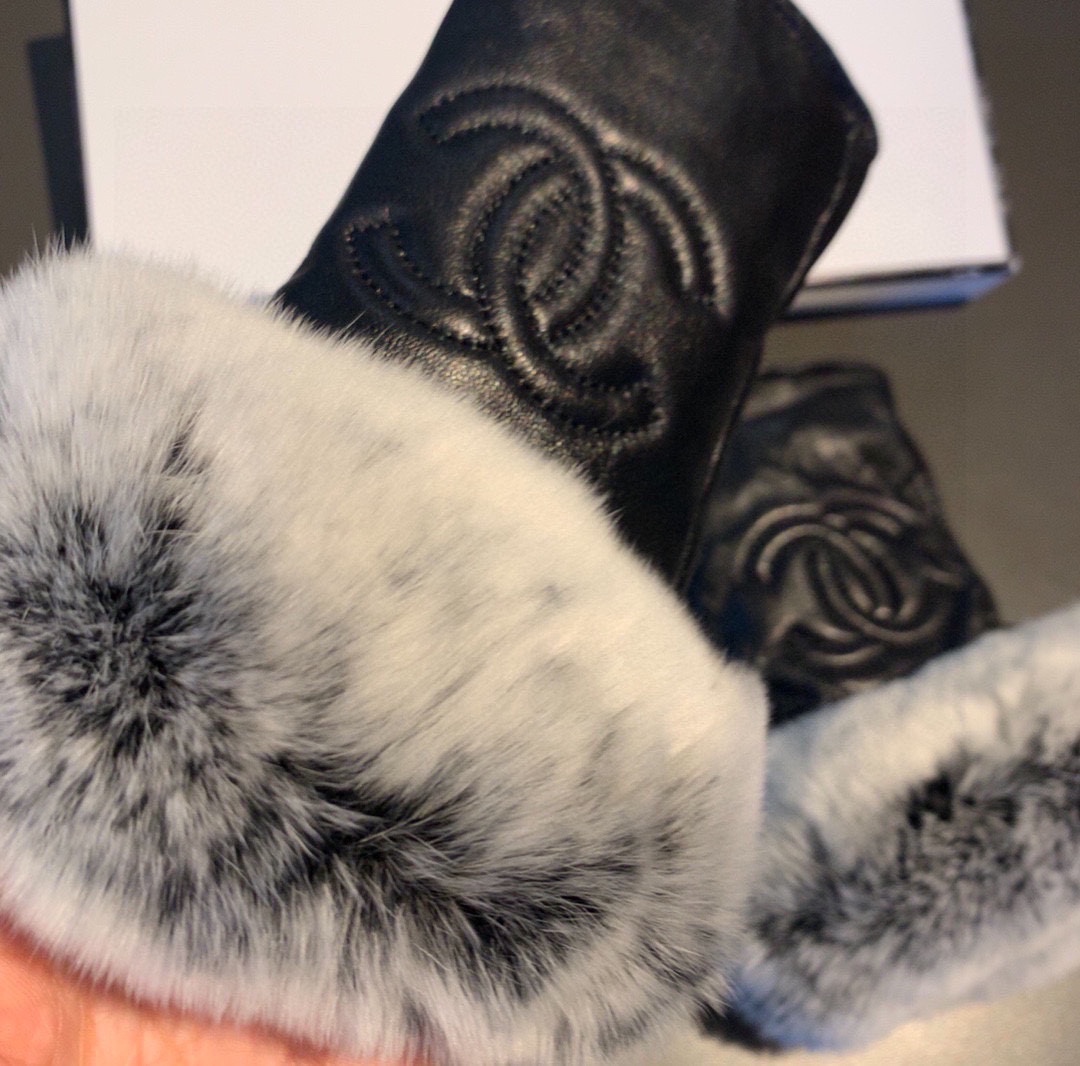 [TOP] CH@NEL Gloves - Black - Chanel