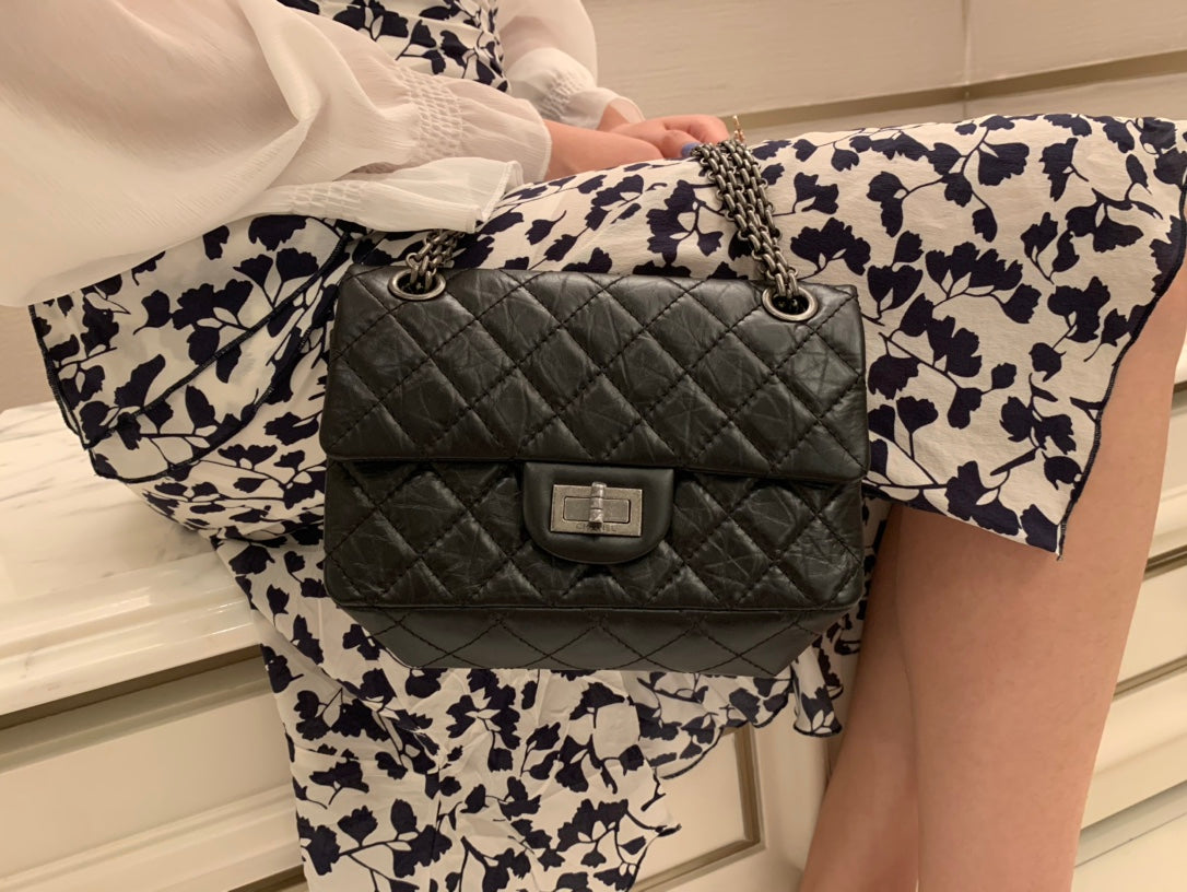 [TOP] CH@NEL 2.55 Reissue Bag Small 20cm - Black - Chanel