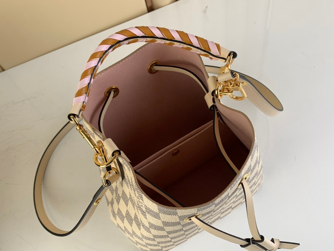 [TOP] L&V L*V NoeNoe BB Braided Handle - Damier Azur - LV Louis Vuitton