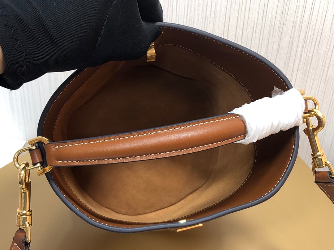 [TOP] C€LINE Teen Bucket Bag - Brown - Celine