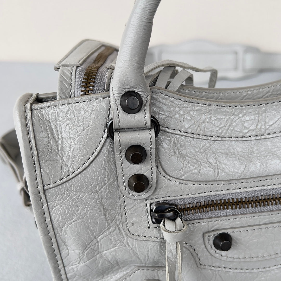 [TOP] BAL€NCIAGA Classic Small City Bag - Gris Glace - Balenciaga