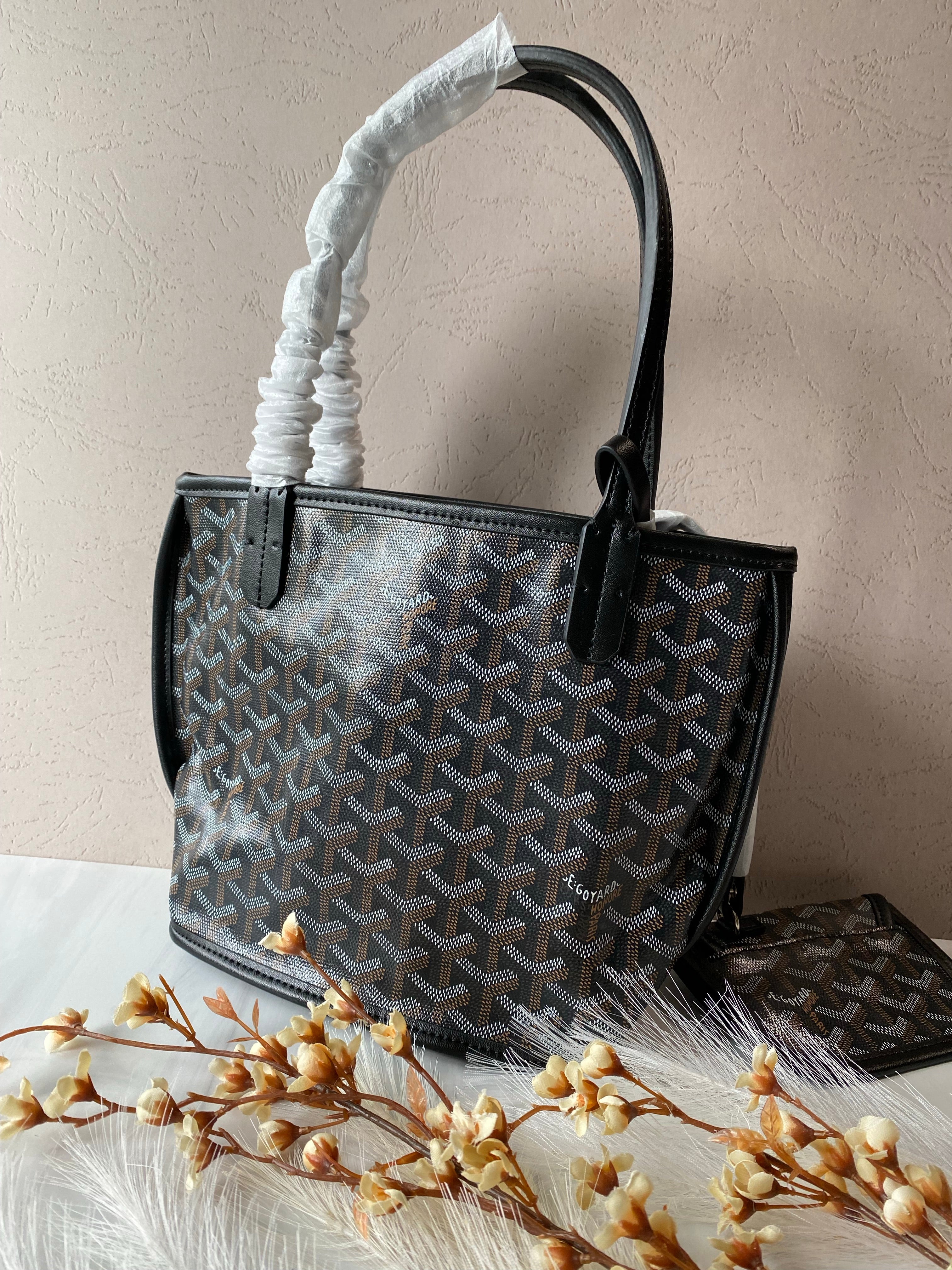 [TOP] Goy@rd Anjou Mini Bag - Black & Brown - Goyard