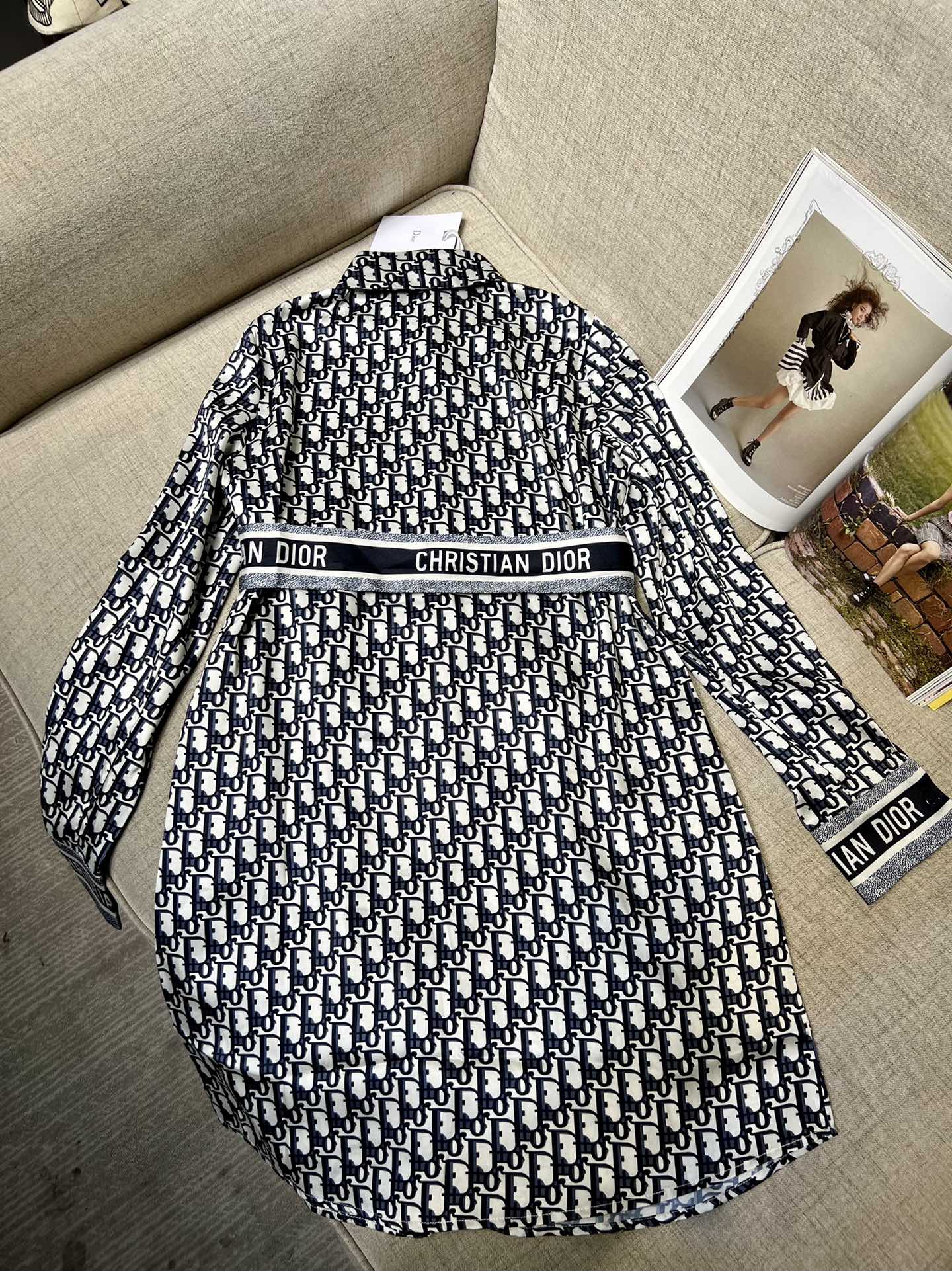 [TOP] D!or Shirt Dress - Black - Christian Dior
