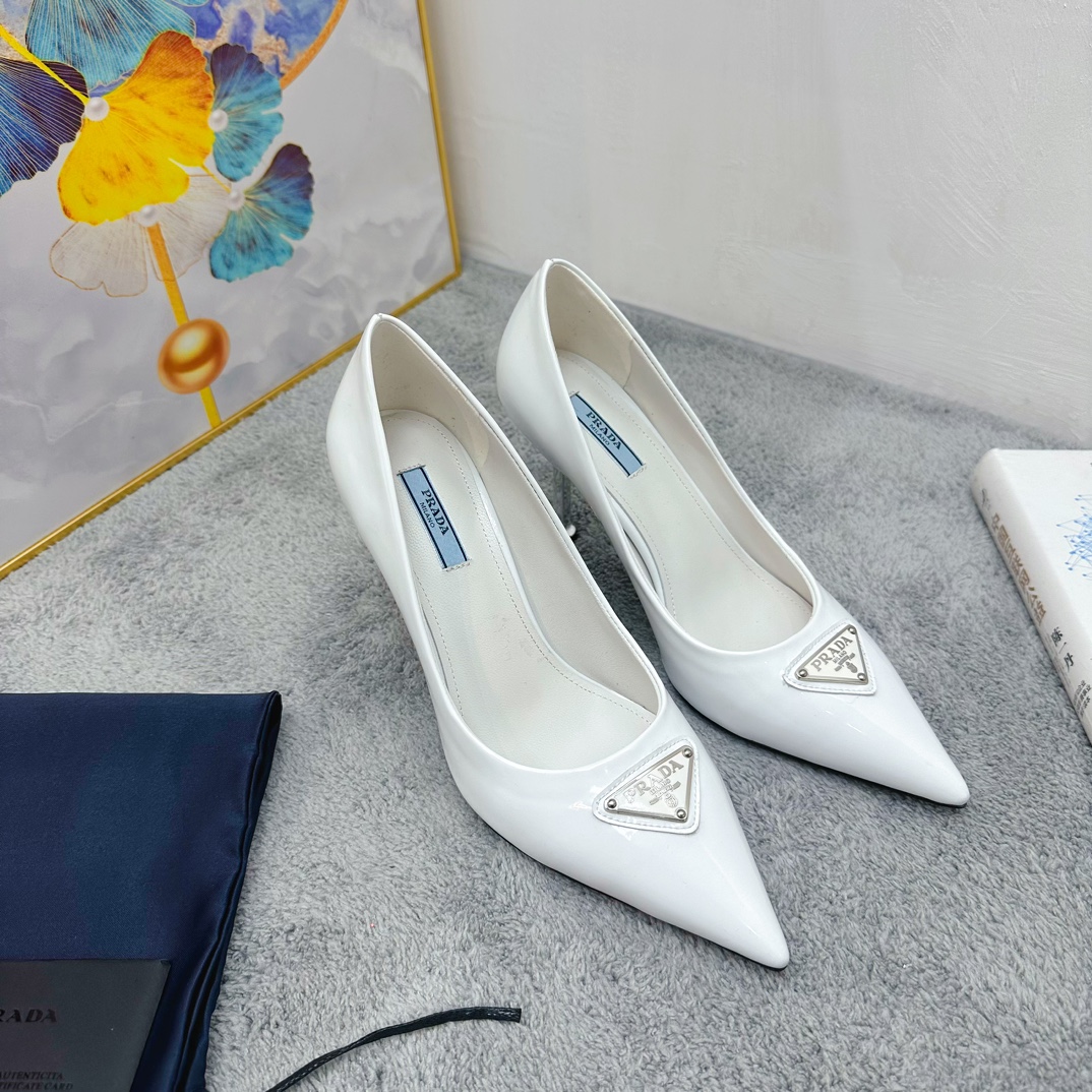[TOP] PR@DA Triangle Logo High Heel - 3 Color - Prada