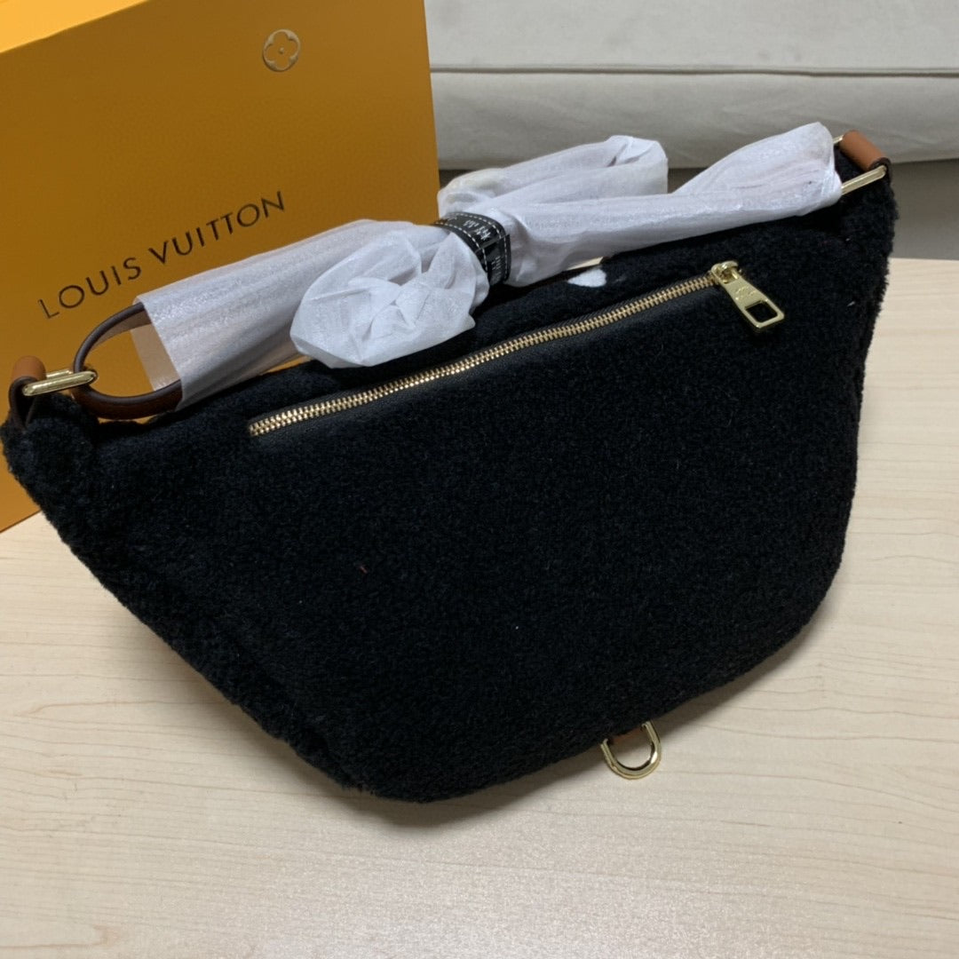 [TOP] L&V LV Teddy Bumbag - BLACK/WHITE - LV Louis Vuitton