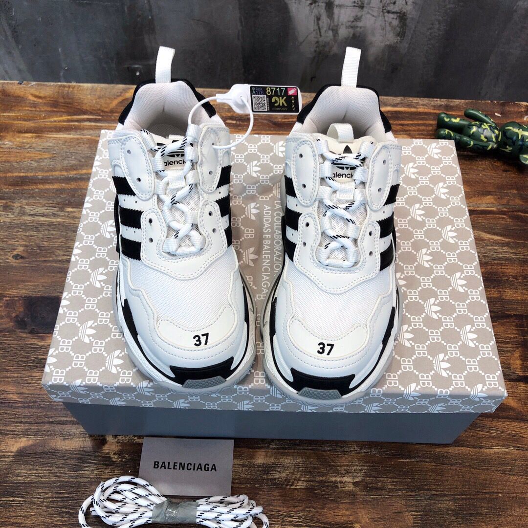 [TOP] BAL€NCIAGA B*lenciaga x Adidas Sneakers - Black and White - Balenciaga
