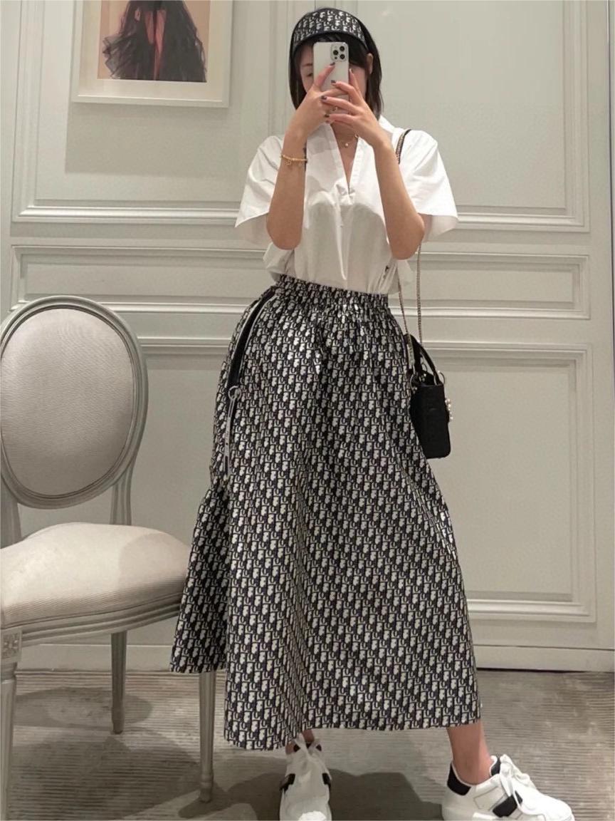 [TOP] D!or Loose Skirt  - Black - Christian Dior