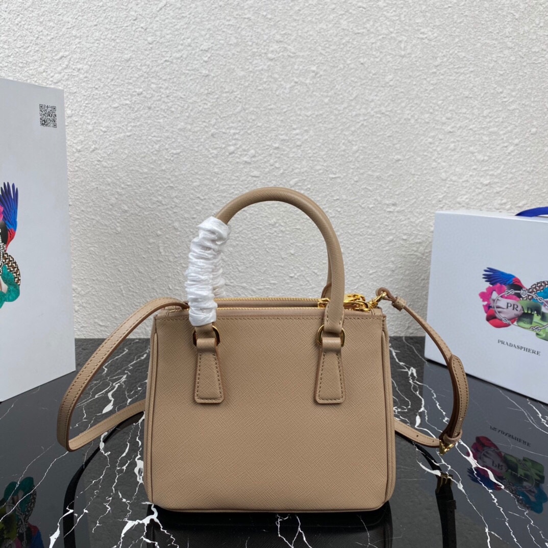 [TOP] PR@DA Galleria Mini Saffiano Bag - Brown - Prada