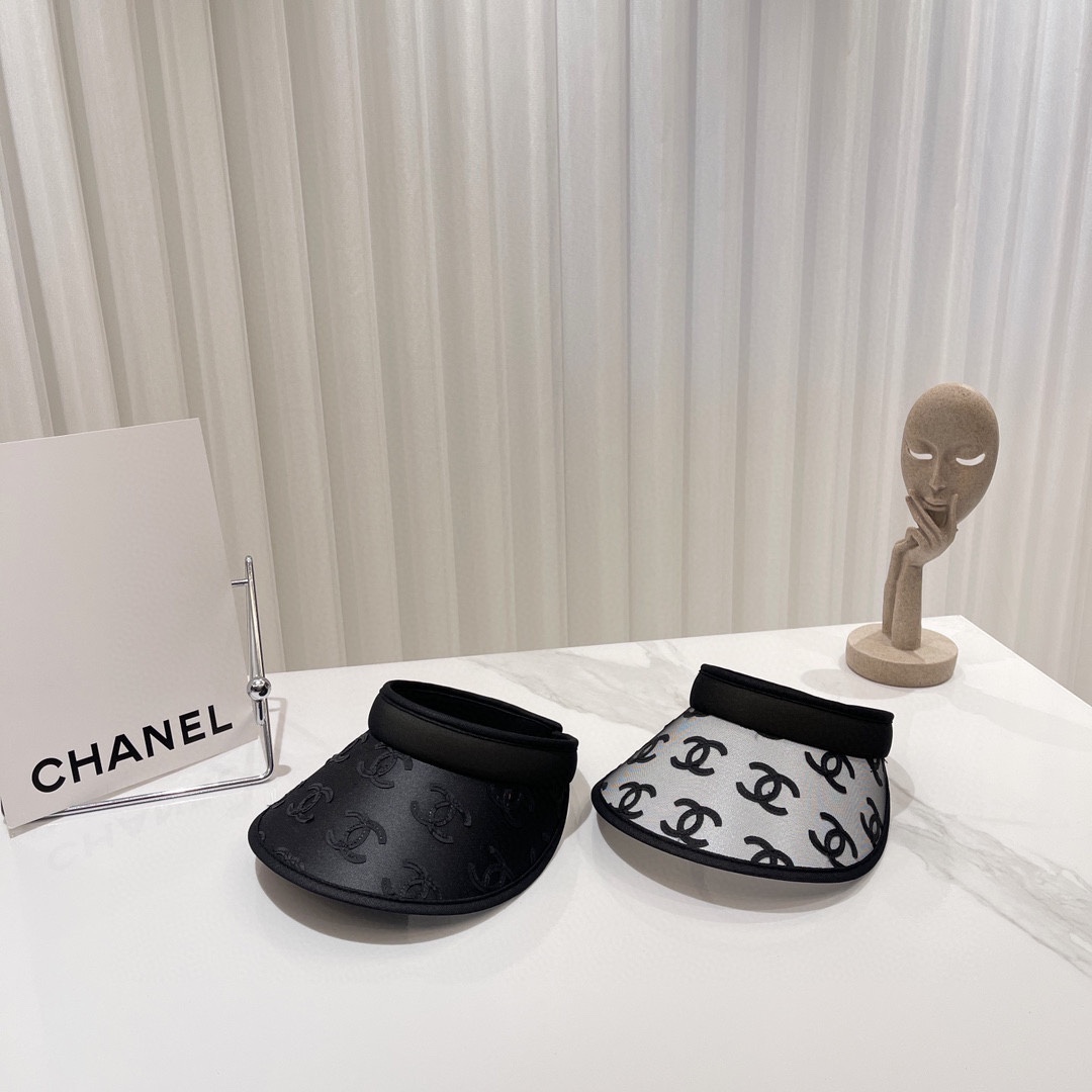 [TOP] CH@NEL Sun Cap - 2 Color - Chanel