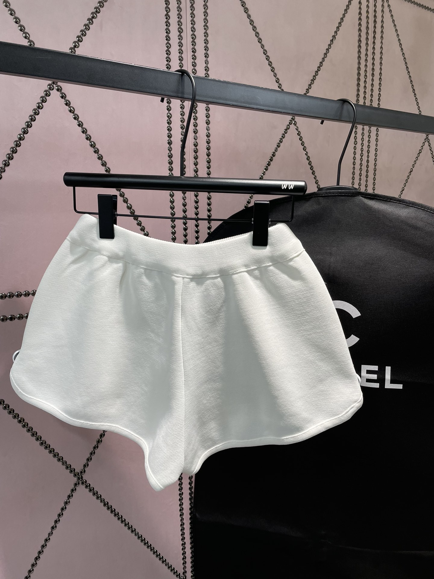 [TOP] CH@NEL knitted shorts - White - Chanel