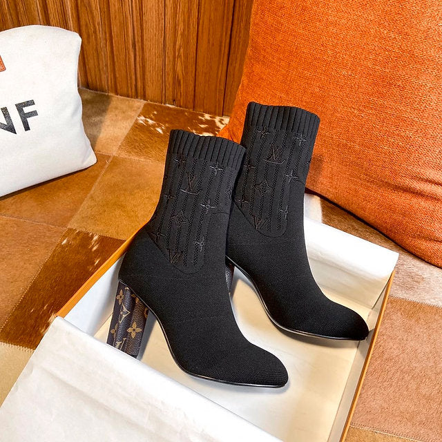 [TOP] L&V L*V Silhouette Ankle Boots - Black - LV Louis Vuitton