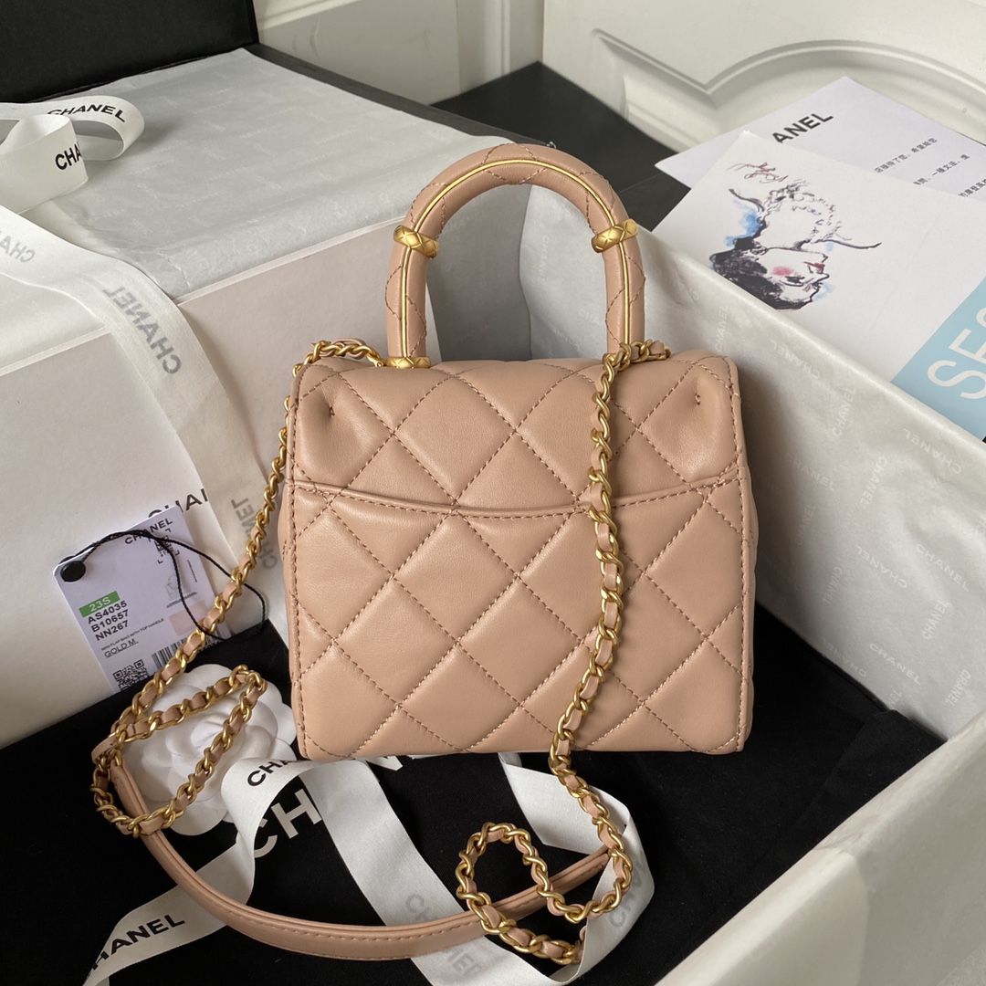 [TOP] CH@NEL Lambskin Small Clutch - Meat Pink - Chanel