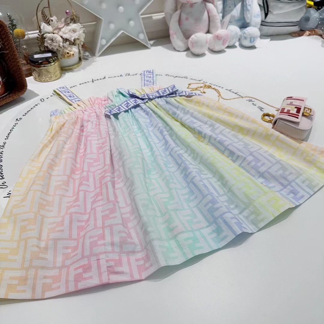 [TOP] F€NDI Colourful Kids’ Dress