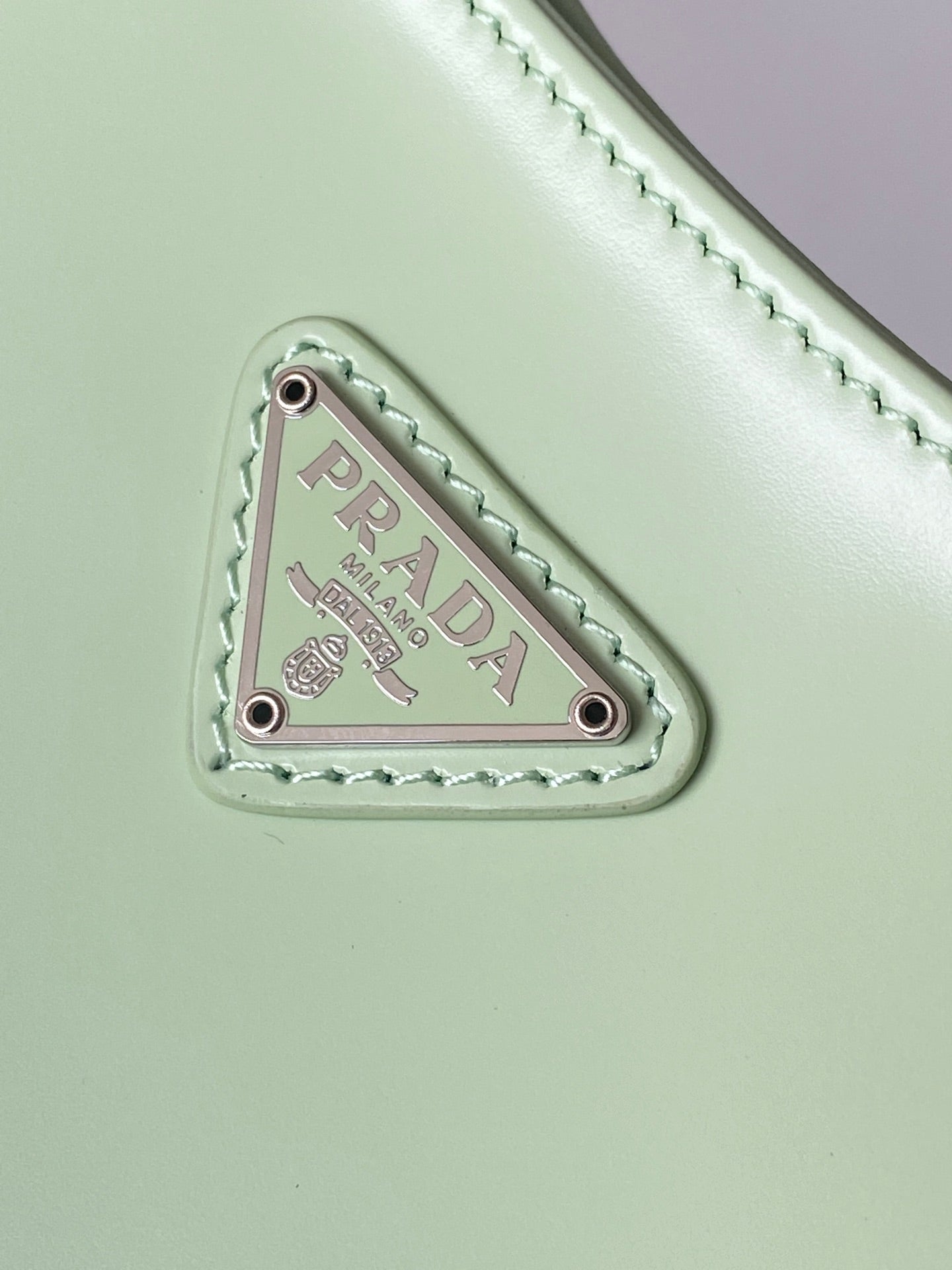 [TOP] PR@DA Cleo Brushed Leather Bag - Aqua - Prada
