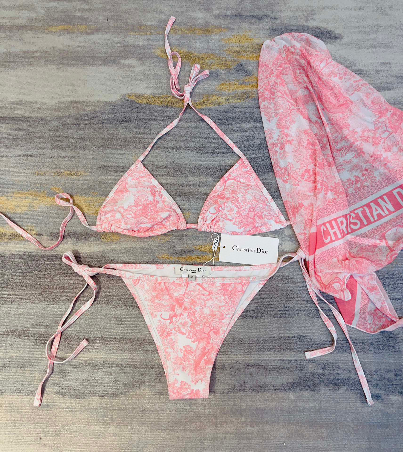 [TOP] D!or Jungle Bikini Set - Pink