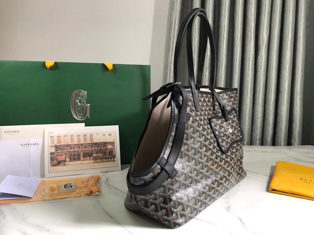 [TOP] Goy@rd G0yardine Chien Gris Pet Carrier Bag - Black - Goyard