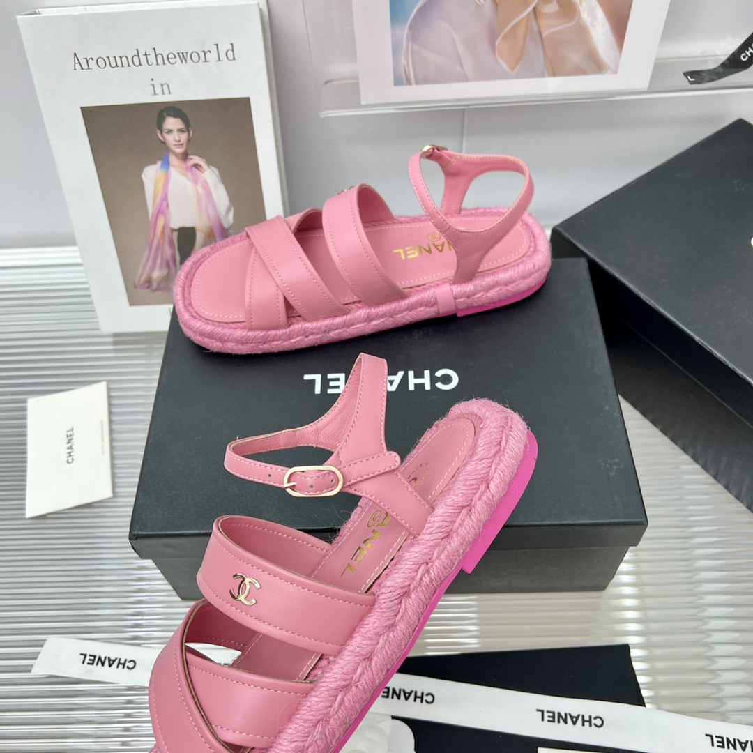 [TOP] CH@NEL Sandals - Pink - Chanel