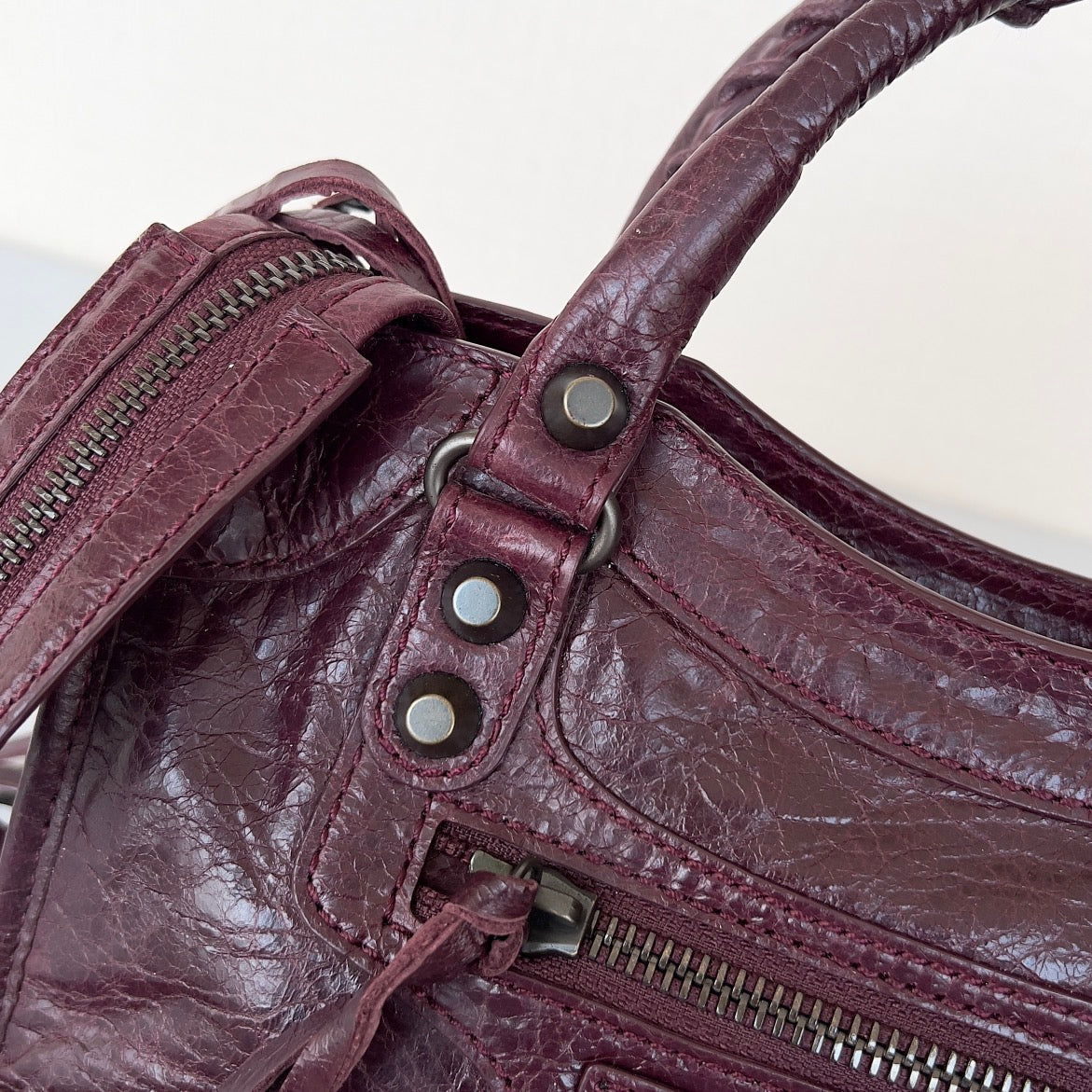 [TOP] BAL€NCIAGA Classic Small City Bag - Violet Prune - Balenciaga