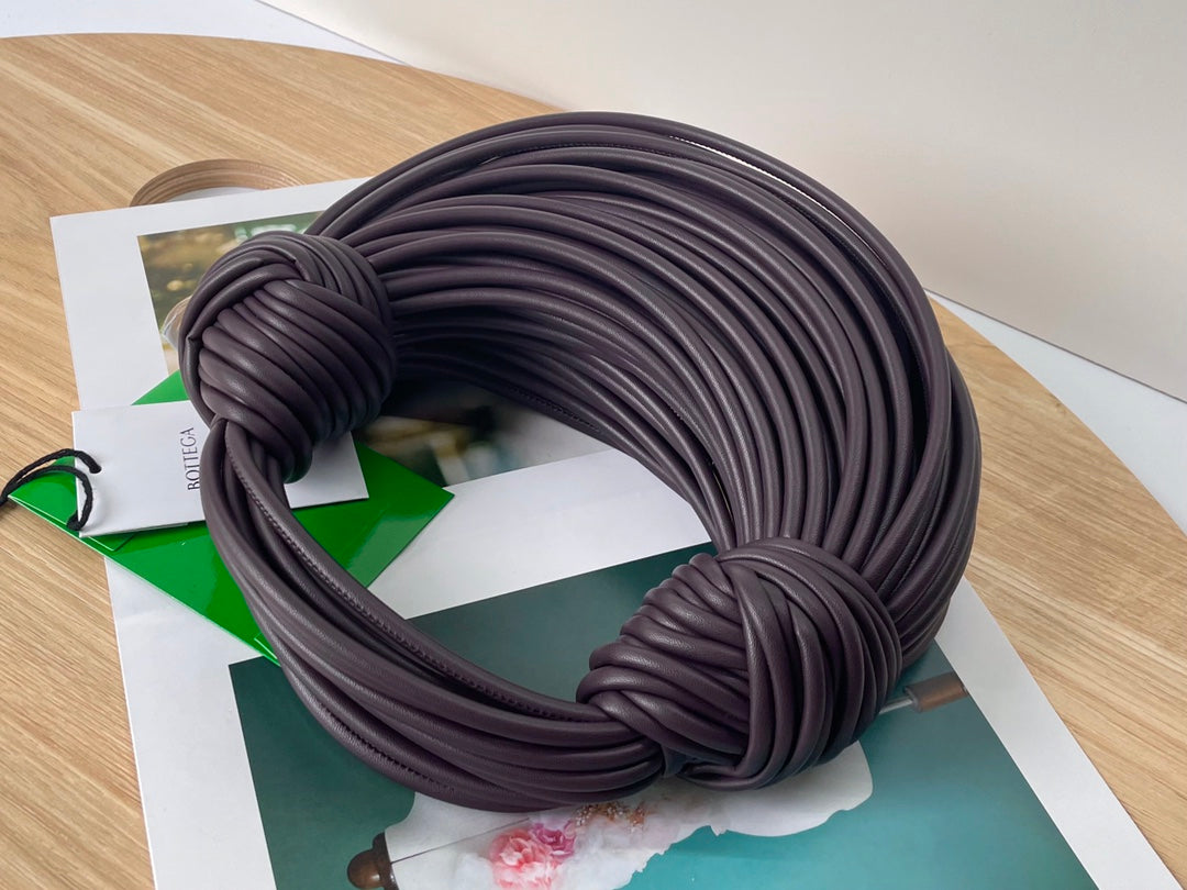 [TOP] B&V B*V Double Knot Noodle Bag - Dark Purple - Bottega Veneta