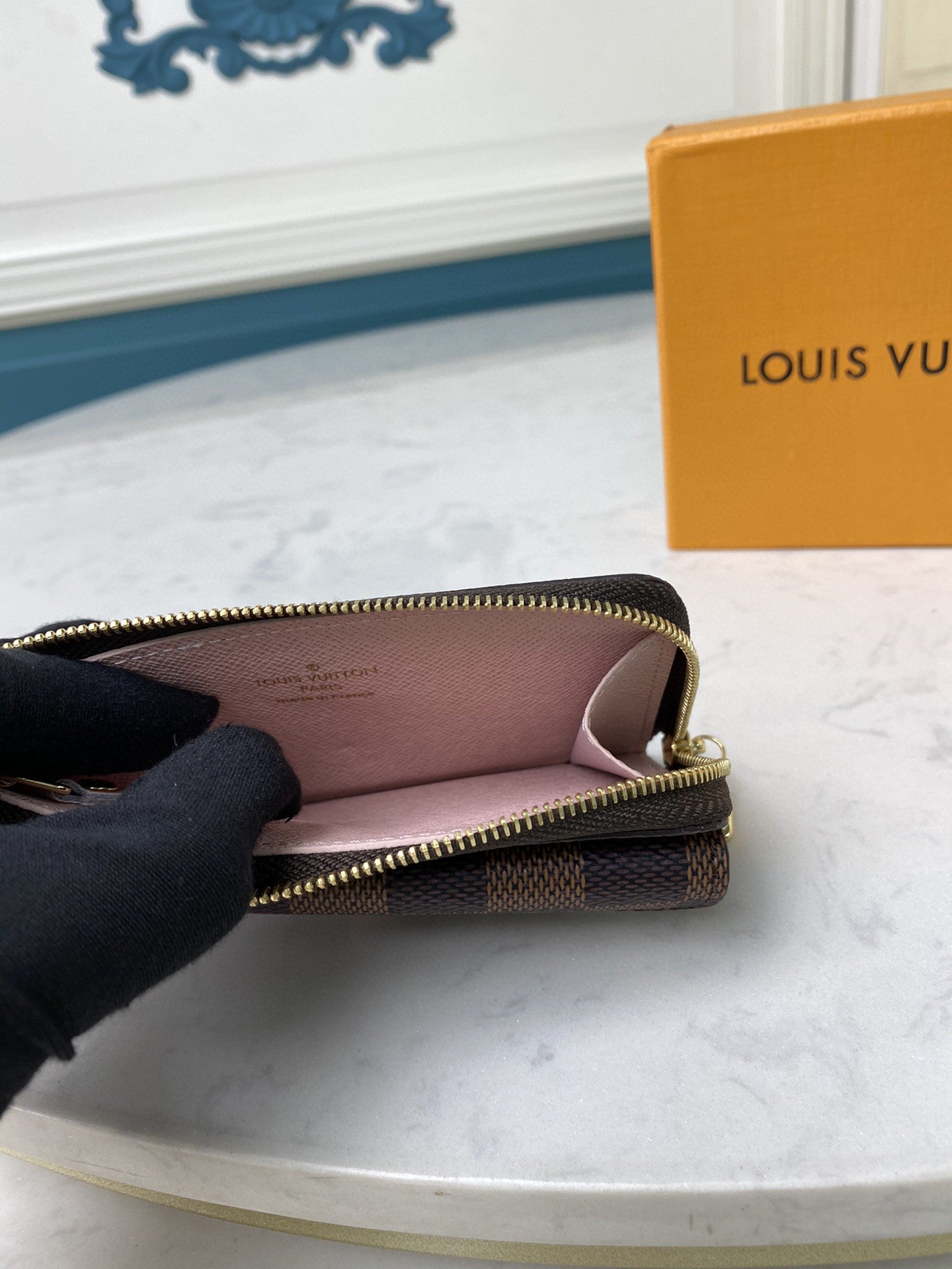 [TOP] L&V LV Compact Key Wallet Damier Ebene - Pink - LV Louis Vuitton
