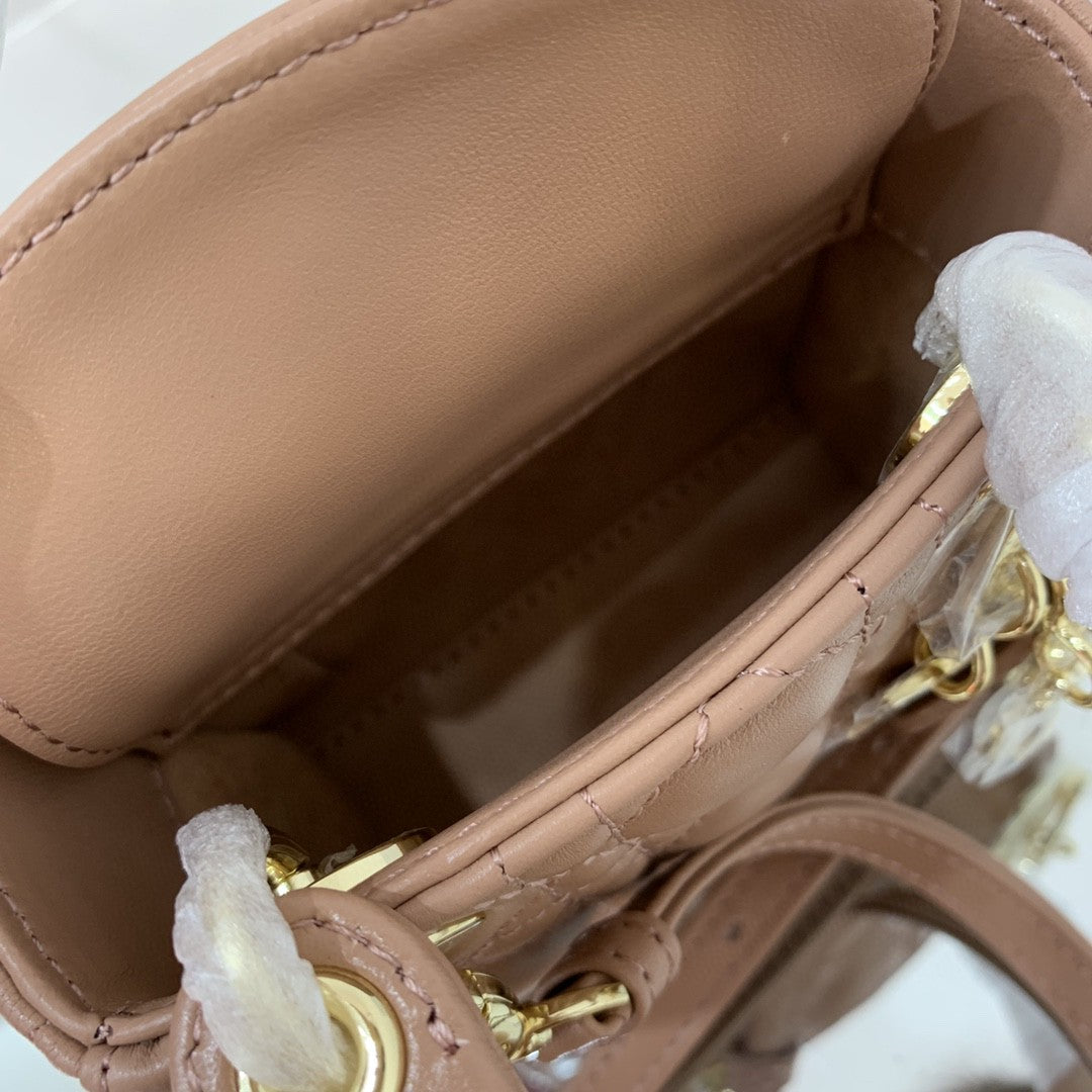 [TOP] D!or Micro Lady Christian Dior Bag Cannage - Rose Des Vent - Christian Dior