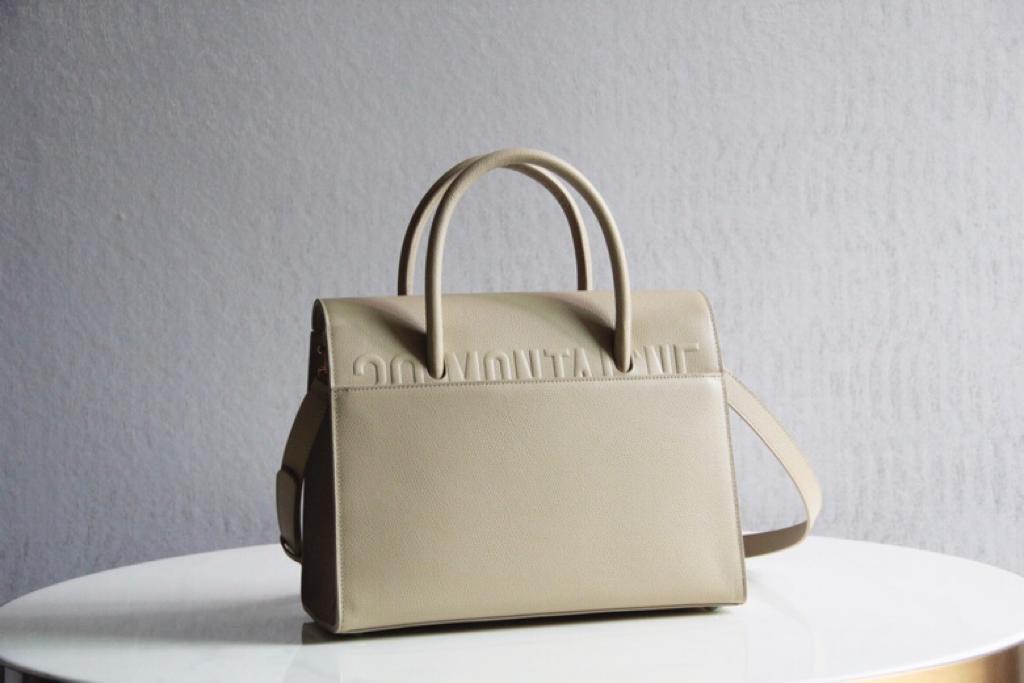 [TOP] D!or Large St Honoré Tote Bag Grained Calfskin - Apricot - Christian Dior