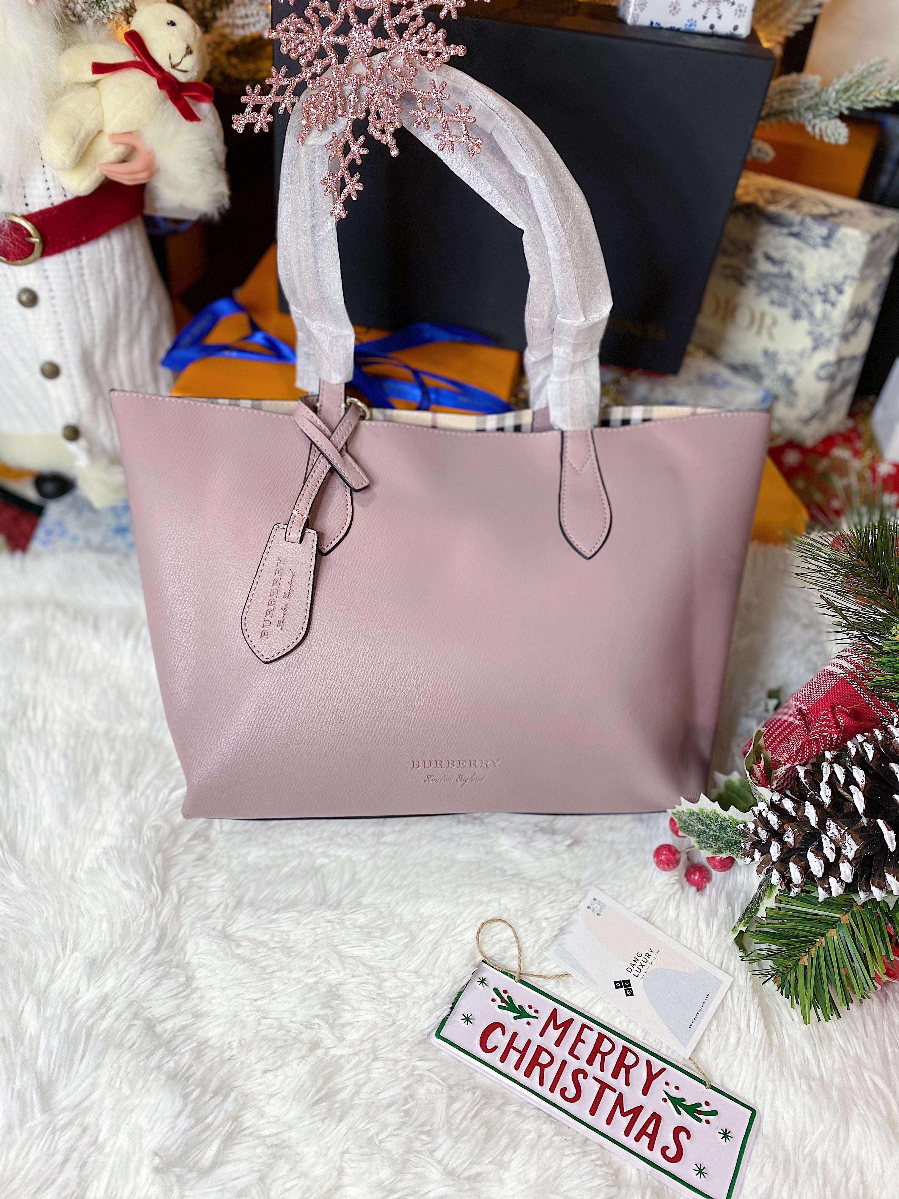 [TOP] BURB€RRY Reversible Tote - PINK - Burberry
