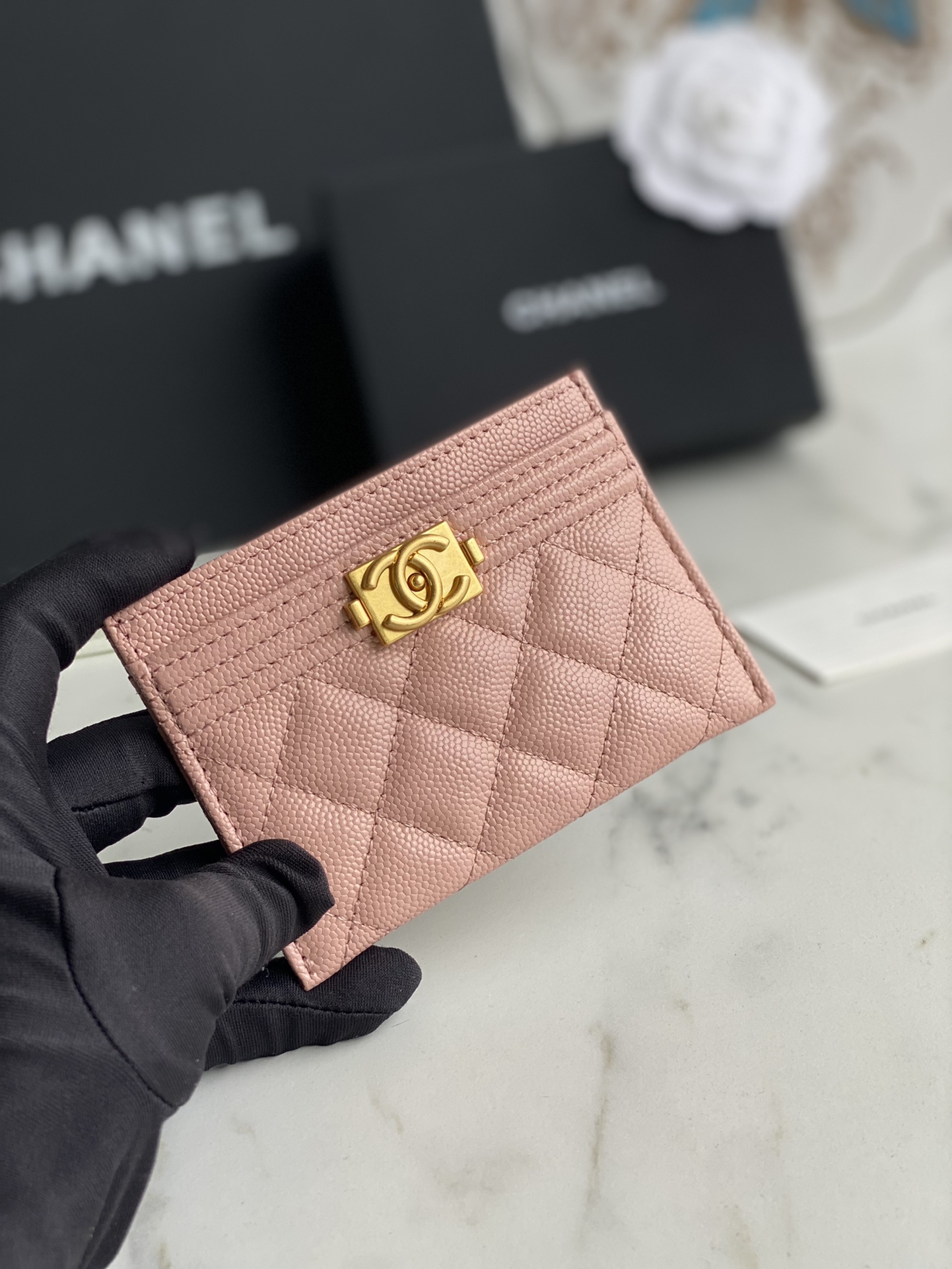 [TOP] CH@NEL Leboy Cardholder - GHW - 5 Color - Chanel