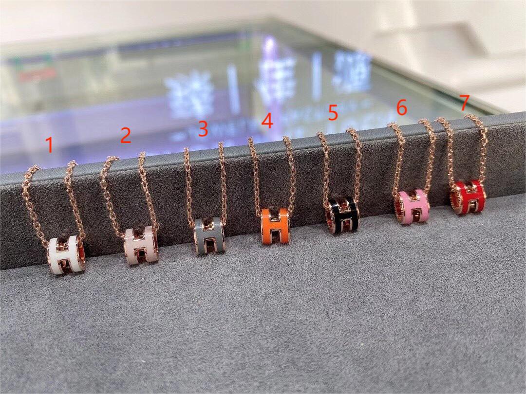 [TOP] H€RMES Mini H Logo Necklace - Hermes