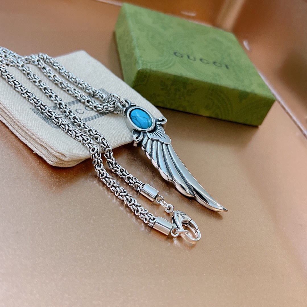 [TOP] GUCC! Anger Forest Wing Necklace - Gucci