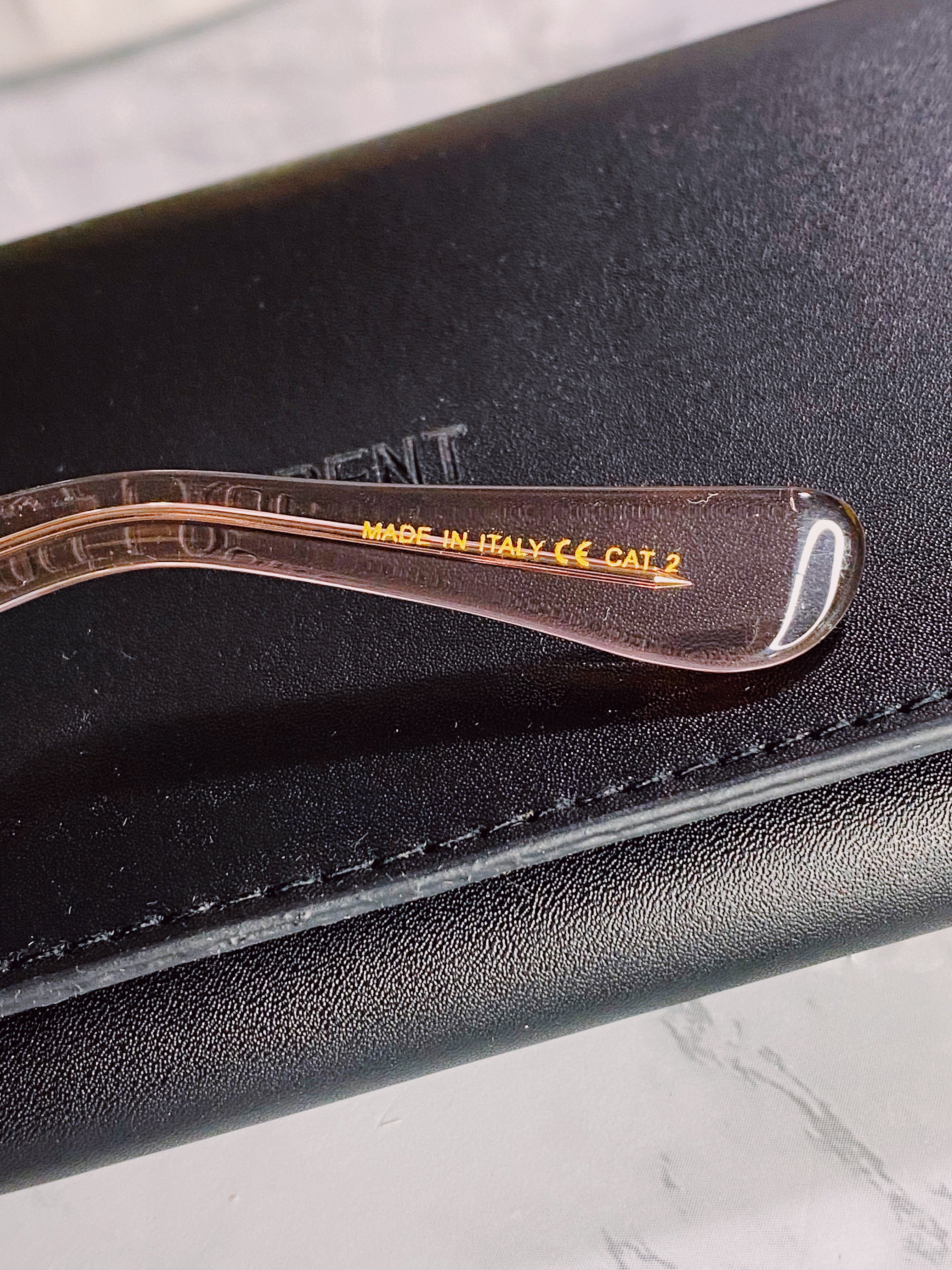 [TOP] Y$L YSL Clear Sunglasses - Pink - Ysl Yves Saint Laurent