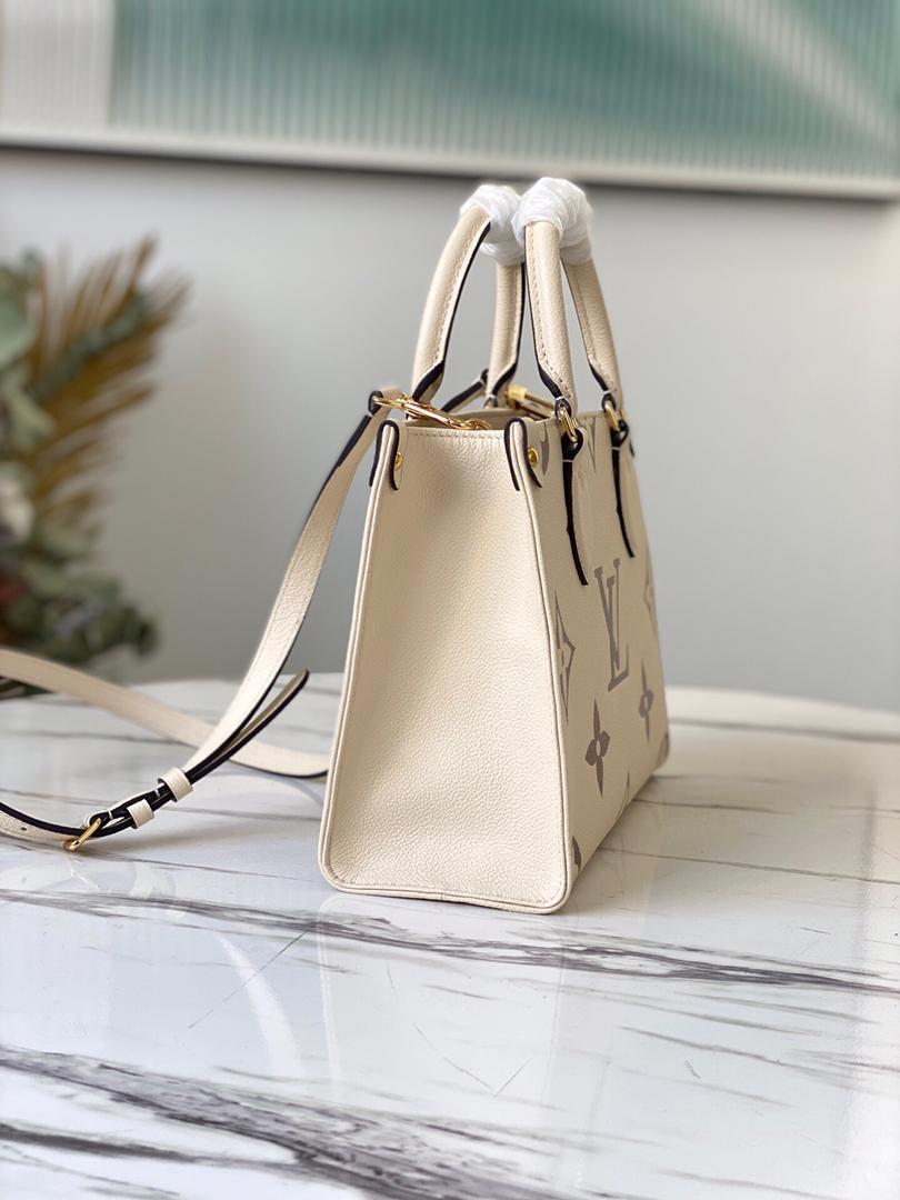 [TOP] L&V L*V On The Go Giant Monogram 2 Tones PM - Cream - LV Louis Vuitton