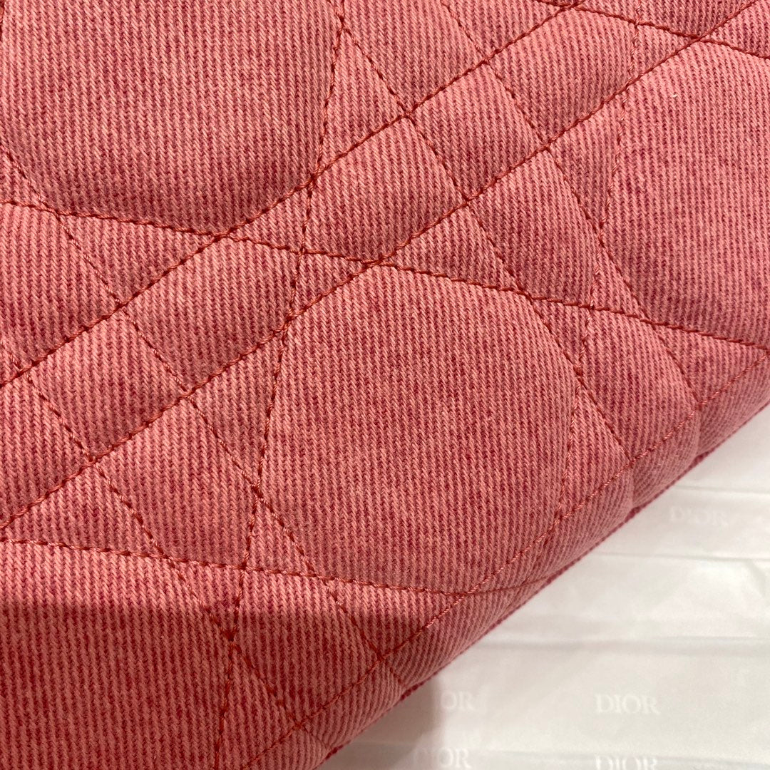 [TOP] D!or Lady D-Joy Bag Cannage Denim - Pink - Christian Dior