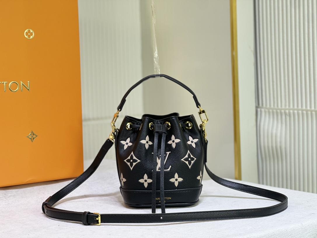 [TOP] L&V L.V NoeNoe Monogram Empreinte Leather imprint Black & Apricot-2 colors - LV Louis Vuitton
