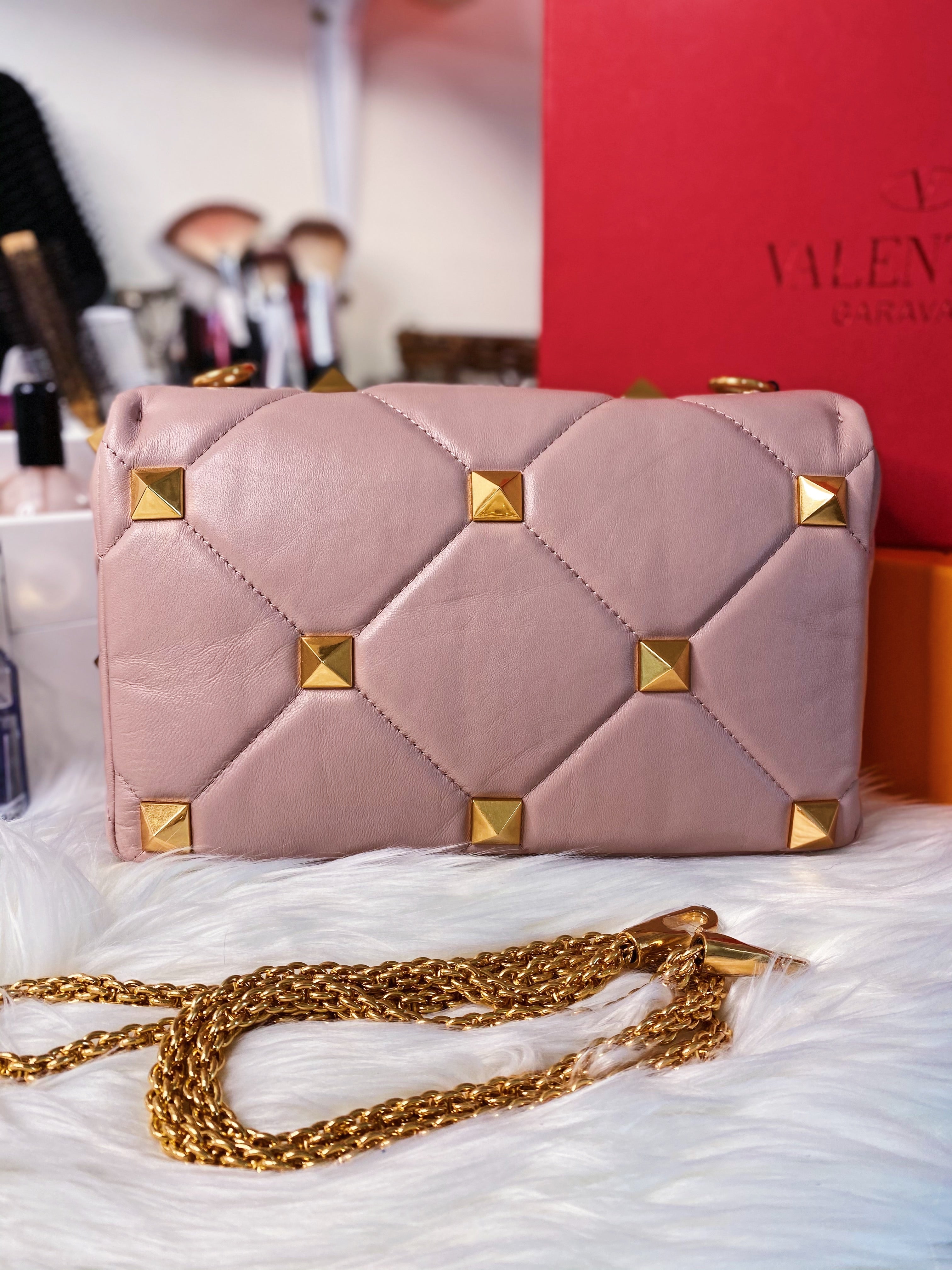 [TOP] V@LENTINO V*lentino Roman Stud Nappa Chain Bag - Valentino