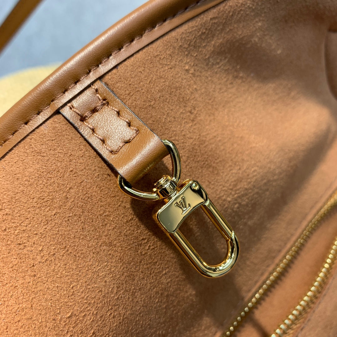 [TOP] L&V L*V Saint Jacques Synthetic Knitted Bag - Brown - LV Louis Vuitton
