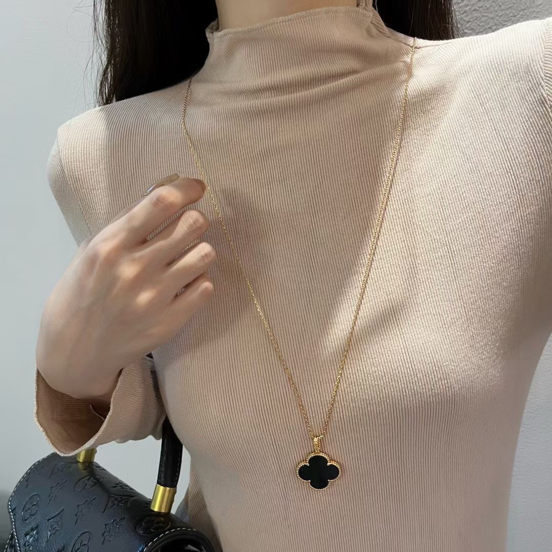 [TOP] V@nCleff Vintage Alhambra Pendant Necklace - 3 Color - Vancleff