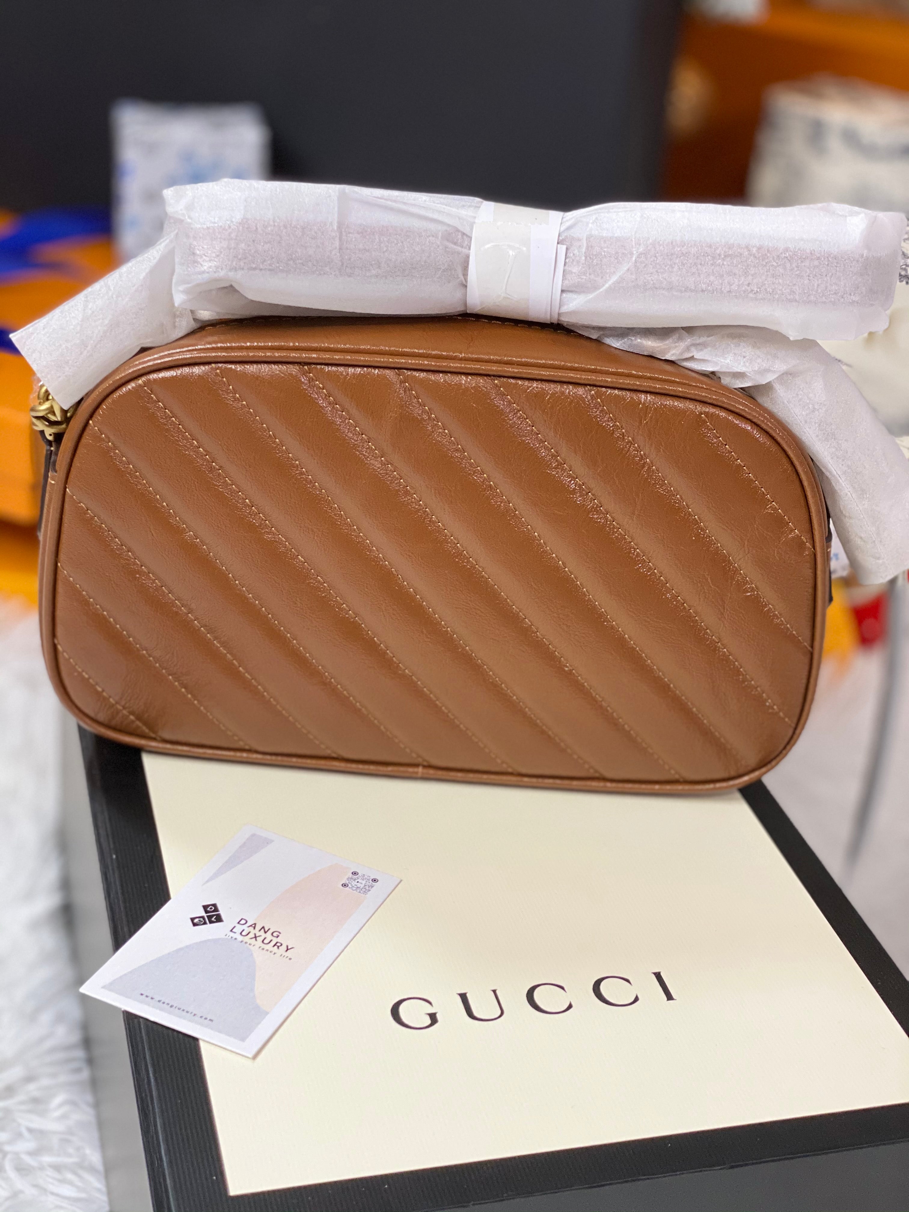 [TOP] GUCC! GG Marmont Bag Matelassé Small - Camel - Gucci
