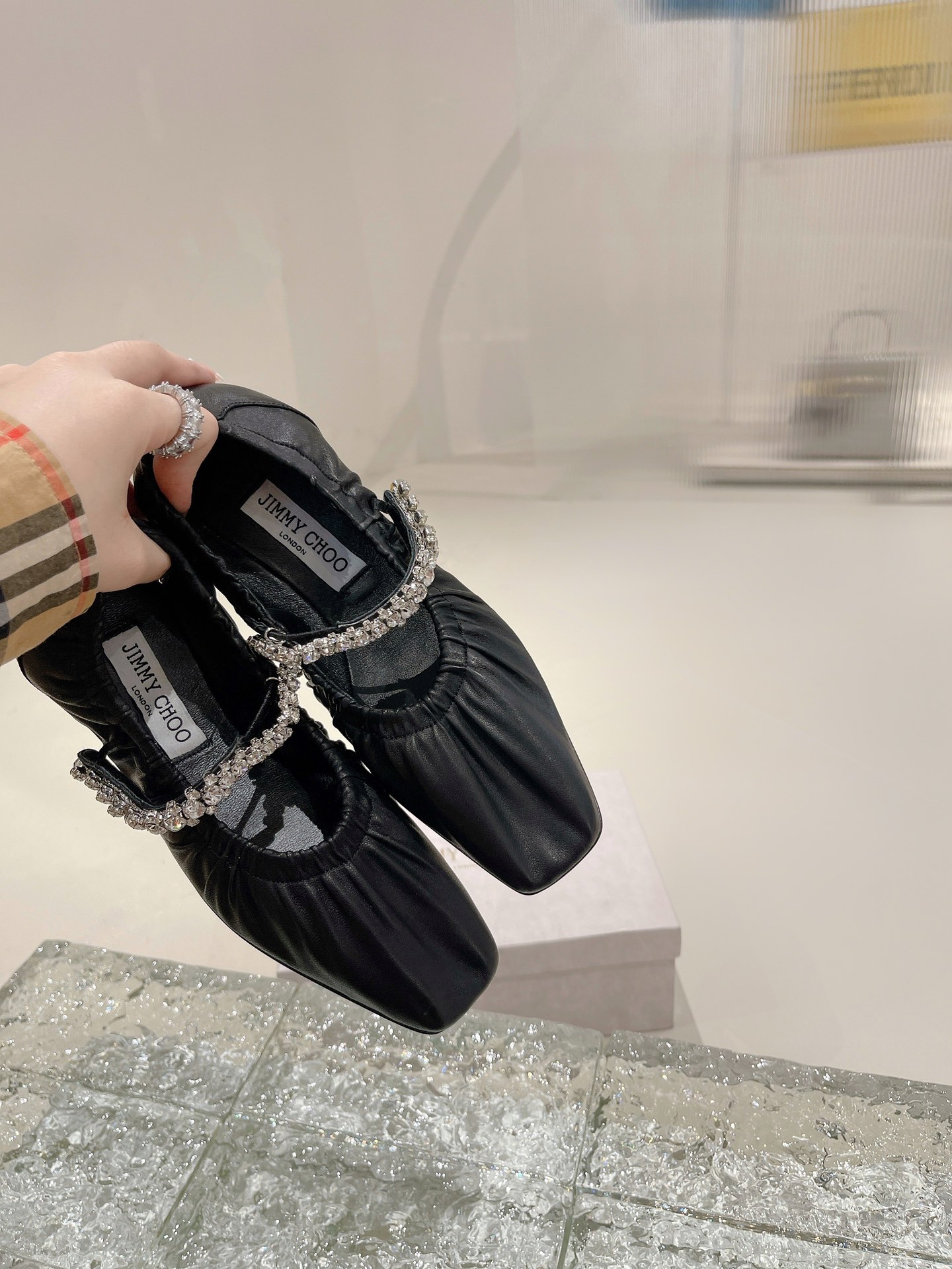 [TOP] J!MMY CHOQ Ballet Flat Crystal -  3 Colours - Jimmy Choo
