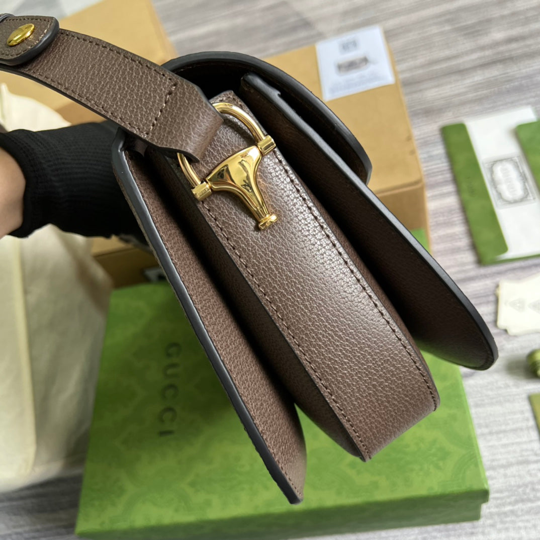 [TOP] GUCC! G*G Horsebit Medium Giant Bag - Brown - Gucci