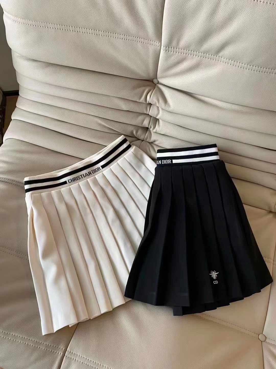 [TOP] D!or Pleated Mini Skirt Dresses - 2 Color - Christian Dior