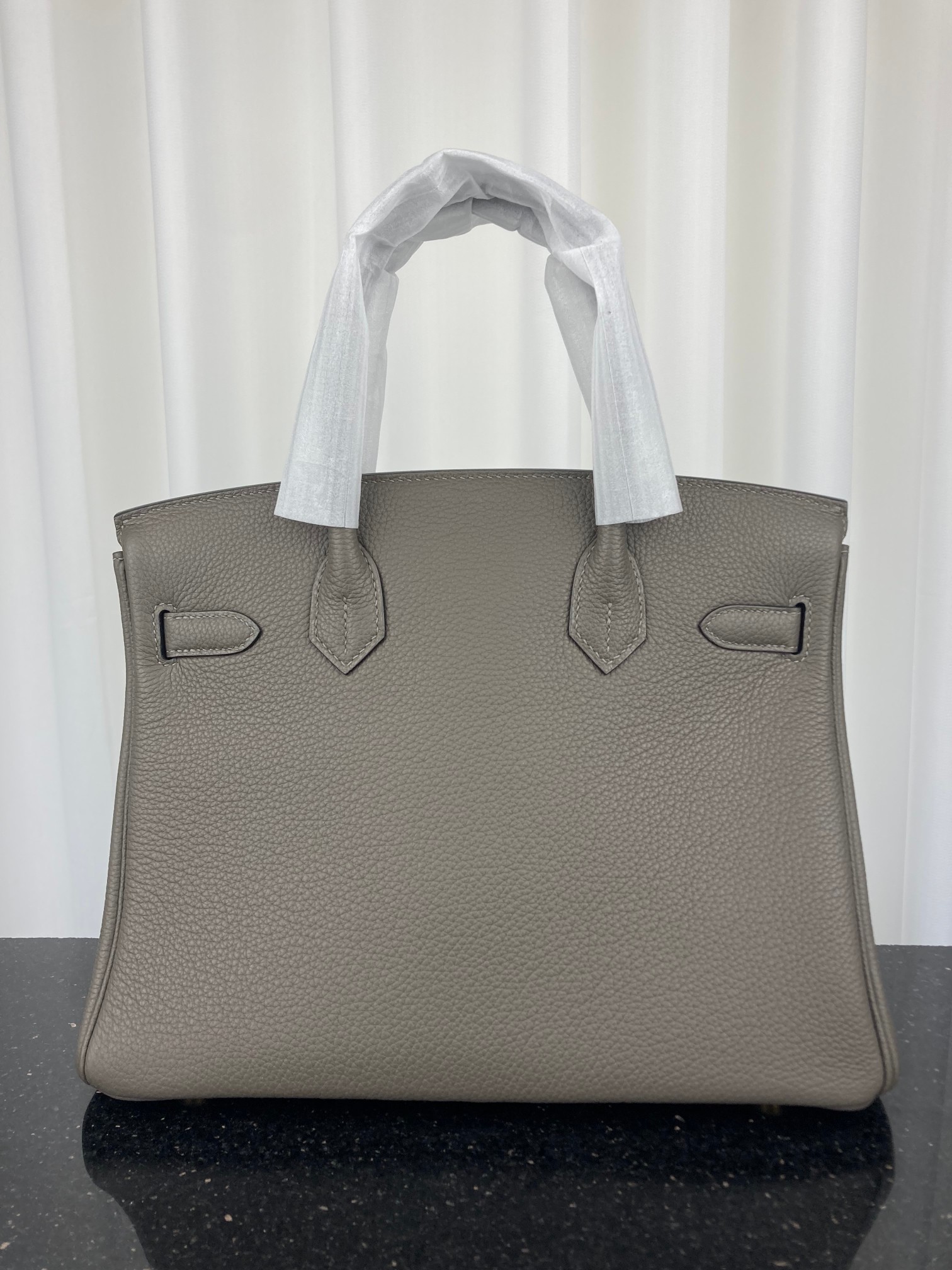 [TOP] H€RMES Birkin Bag 30cm - Gray w GHW - Hermes