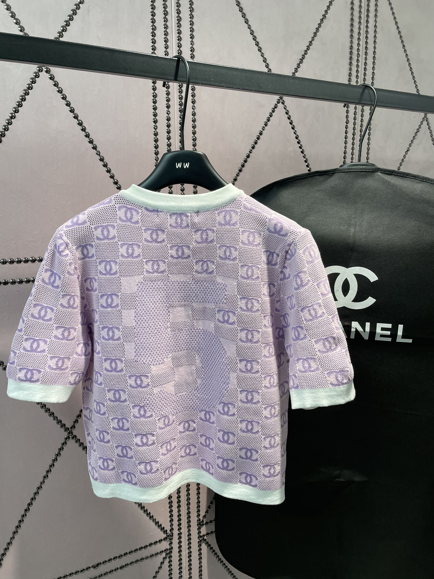 [TOP] CH@NEL Knitting Shirt - Purple - Chanel