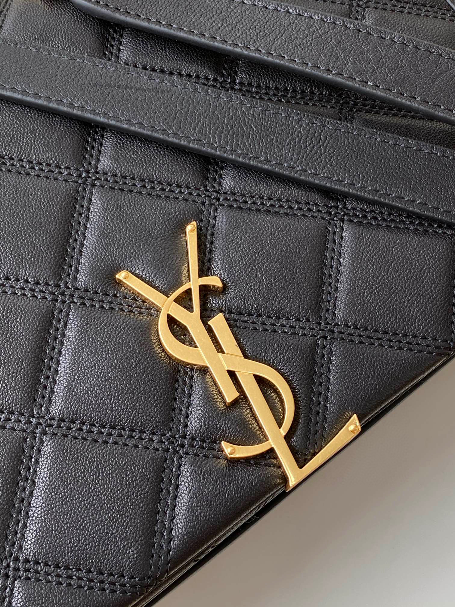 [TOP] Y$L Becky Bag Lambskin 25CM - Black/White - Ysl Yves Saint Laurent