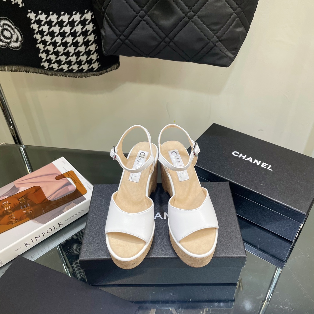 [TOP] CH@NEL Wedge Sandals - 4 Color - Chanel
