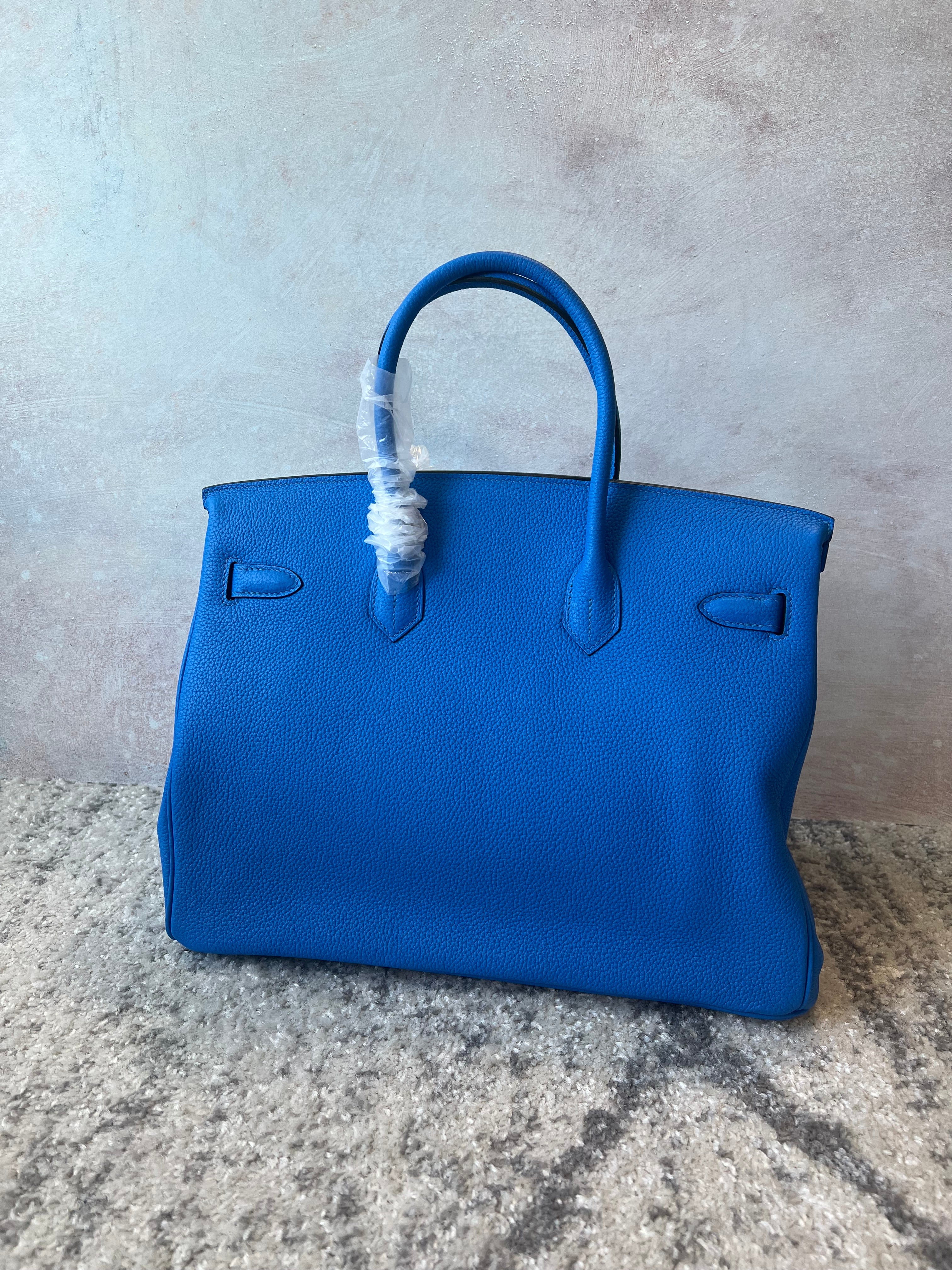 [TOP] H€RMES Birkin w PHW 35cm - Royal Blue - Hermes