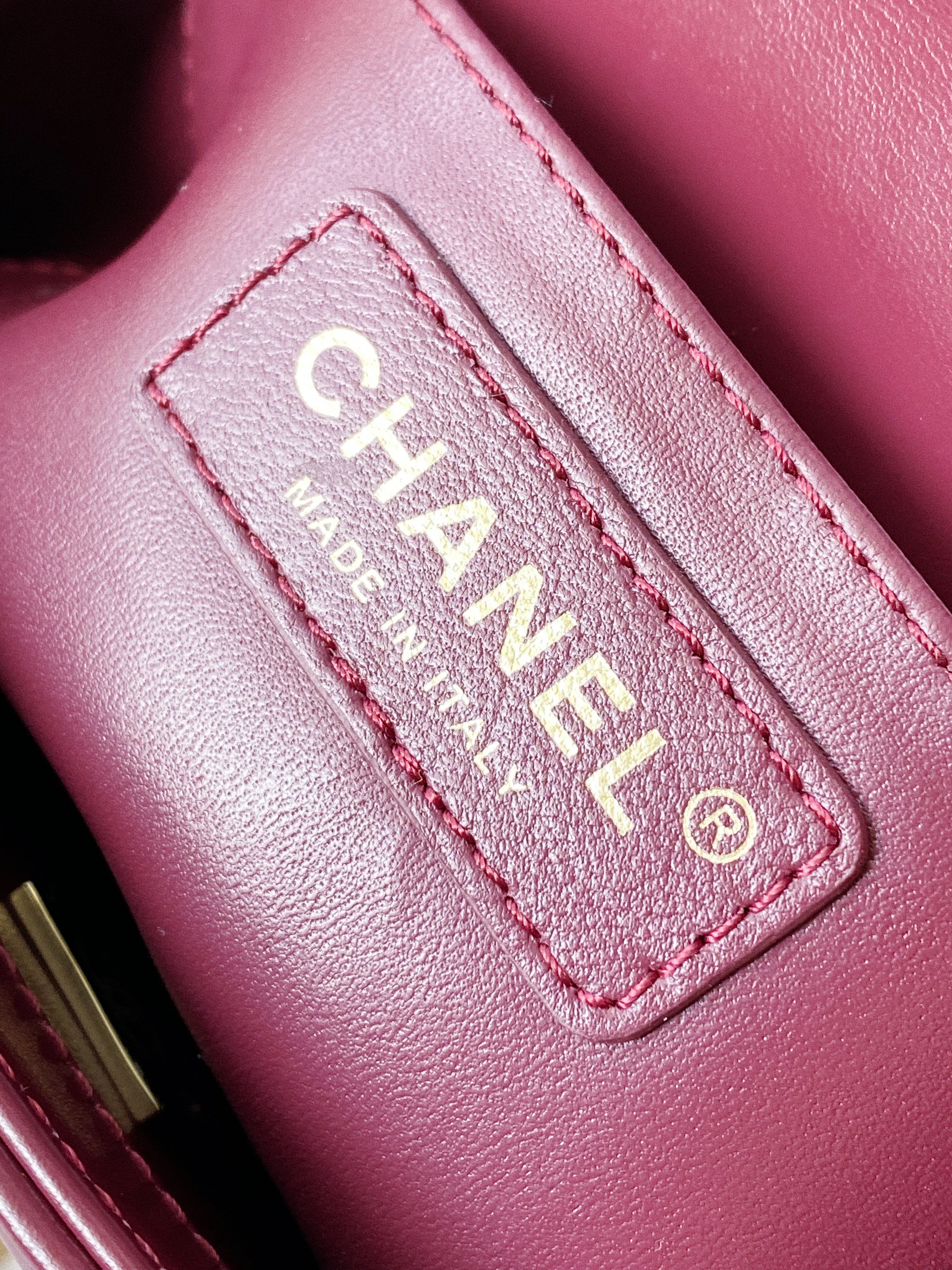[TOP] CH@NEL Perfect Fit Bag Calfskin - Burgundy - Chanel