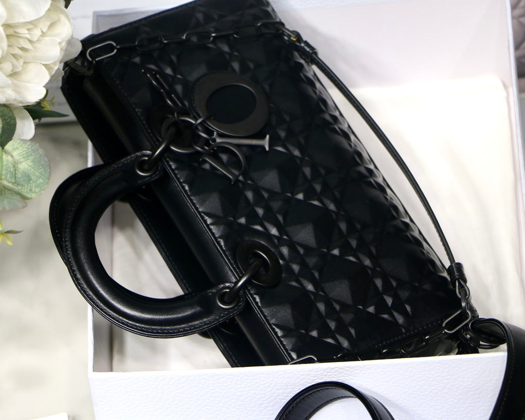 [TOP] D!or Lady D-Joy Bag Diamonds Motif - Black - Christian Dior